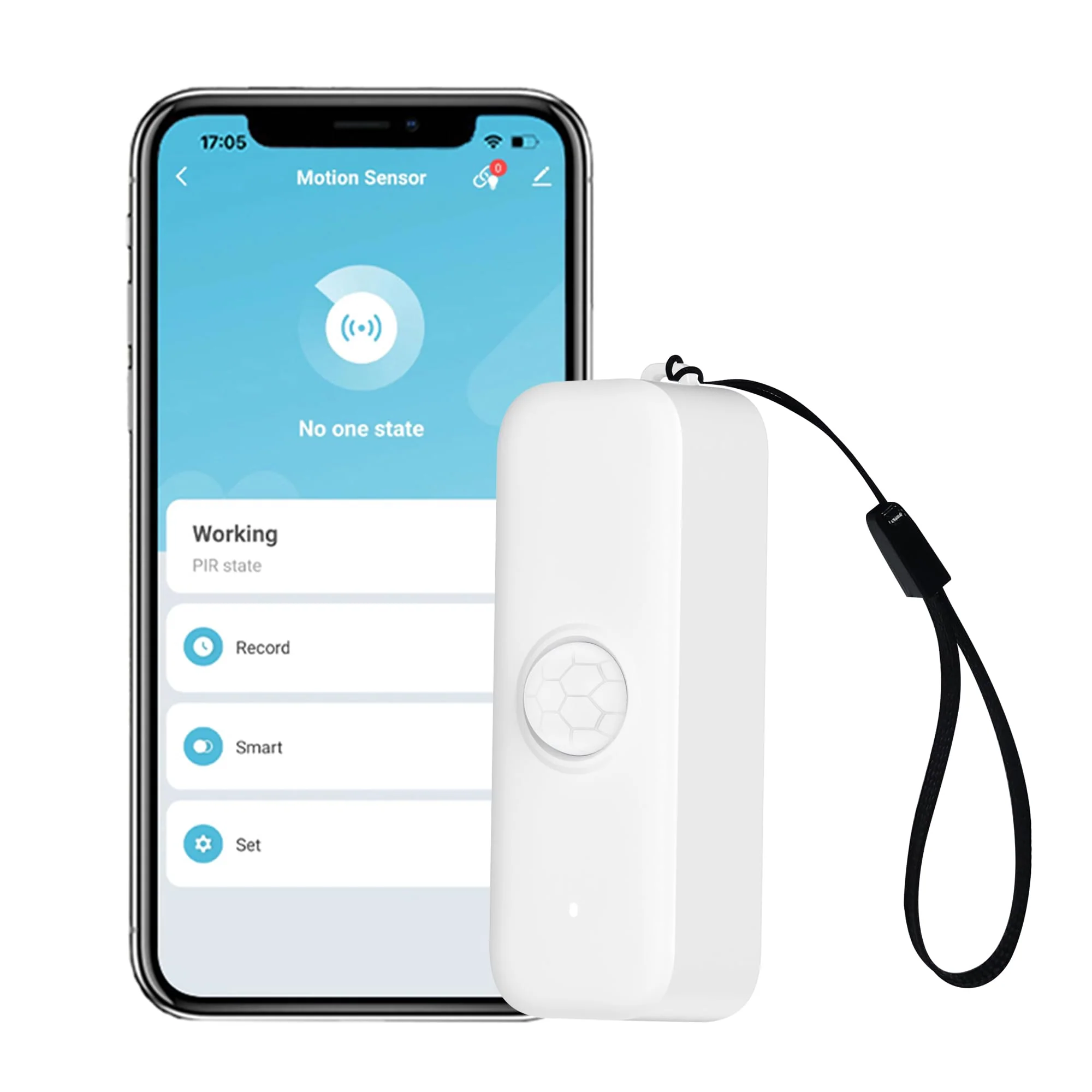 WiFi Smart Motion Sensor: Wireless PIR Motion Detector for Home Security, Infrared Motion Sensor with App Notification Alert, Support Voice Command Via Alexa (1-Pack) 1-Pack