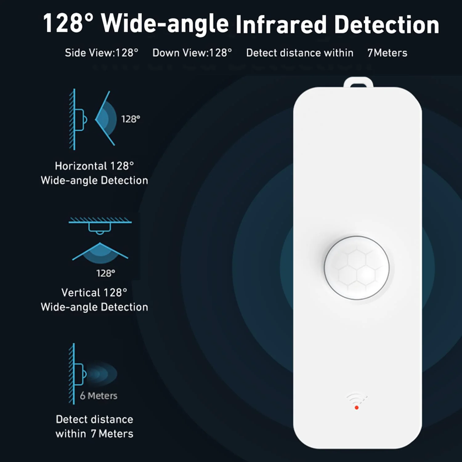 WiFi Smart Motion Sensor: Wireless PIR Motion Detector for Home Security, Infrared Motion Sensor with App Notification Alert, Support Voice Command Via Alexa (1-Pack) 1-Pack - Image 3