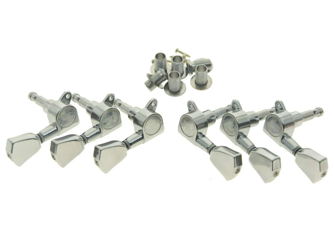 Wilkinson 3L3R Chrome E-Z Post Guitar Tuners EZ Post Guitar Tuning Keys Pegs Machine Heads with Tulip Button for Les Paul or Acoustic Guitar - Image 4