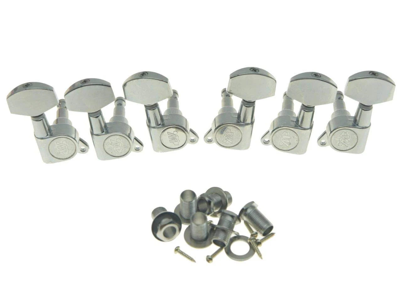 Wilkinson 3x3 Chrome E-Z Post Guitar Tuners E-Z-LOK Guitar Tuning Keys Machine Heads for Acoustic Guitars