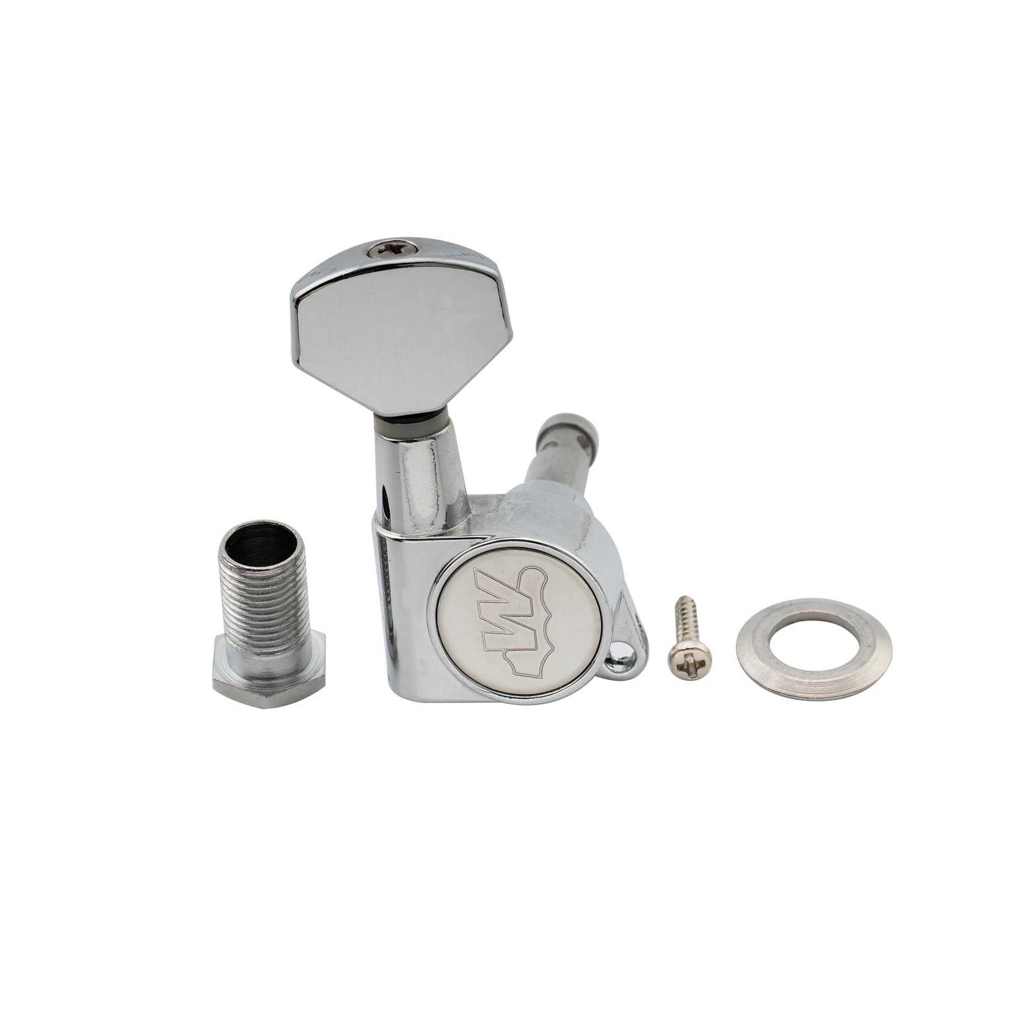 Wilkinson WJN07 6 inline EZ-LOK Guitar Tuners Machine Heads 19:1 Ratio Tuning Pegs Keys for Fender Strat Stratocaster Tele Telecaster Electric Guitar, Chrome - Image 4