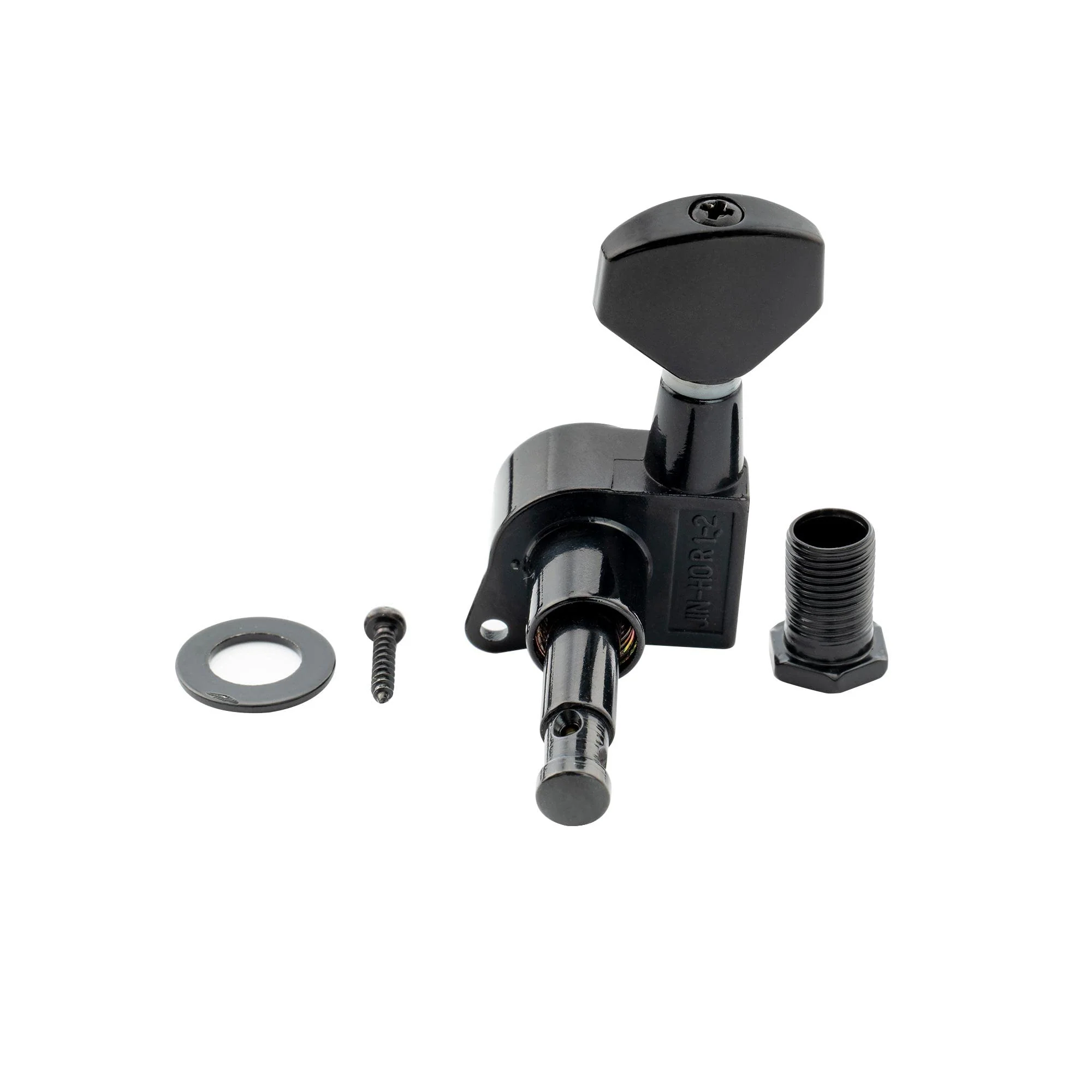 Wilkinson WJN07 6 inline EZ-LOK Guitar Tuners Machine Heads 19:1 Ratio Tuning Pegs Keys for Fender Strat Stratocaster Tele Telecaster Electric Guitar Replacement Parts, Black - Image 5