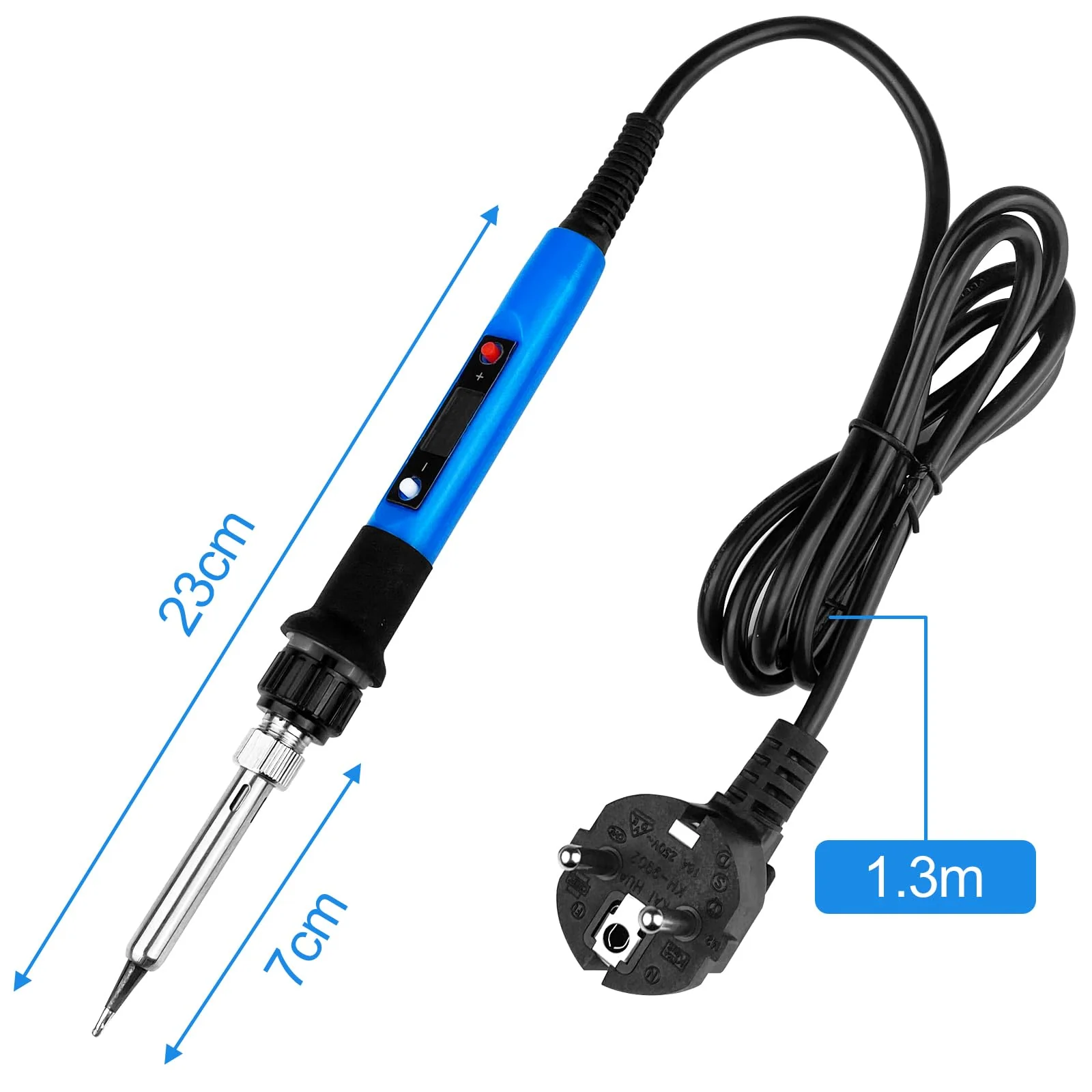WinGluge 80 W Soldering Iron Set, Soldering Station with Temperature Adjustable 180-480 °C, Soldering Set with Soldering Wire, Soldering Iron Kit with LED Screen and 5 Soldering Tips for Hot Cutting - Image 2