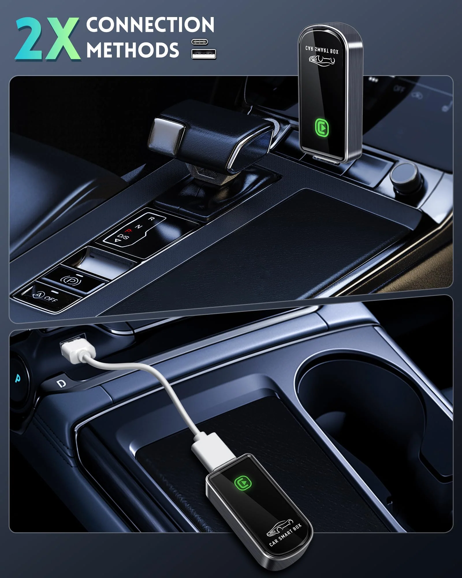 Wireless CarPlay Adapter- Mini Edition, Converts Factory Wired to Wireless CarPlay Dongle Plug & Play CarPlay Wireless Adapter for Apple iPhone iOS 10+ & Cars from 2015+(Brushed Cobalt Blue) Brushed Cobalt Blue - Image 9