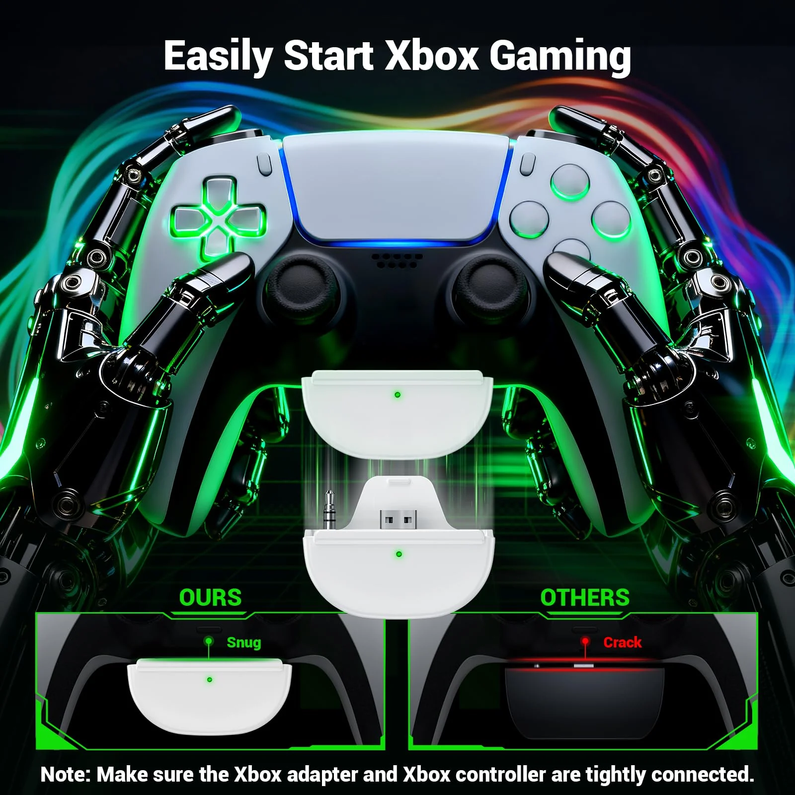 Wireless Gaming Headset for Xbox Series X|S, Xbox One, PC, PS5, PS4, Mac, Switch, 2.4 GHz Wireless & Bluetooth 5.4 Gaming Headphones with Noise Canceling Microphone, 50Hr Battery, 50mm Drivers-White White - Image 2