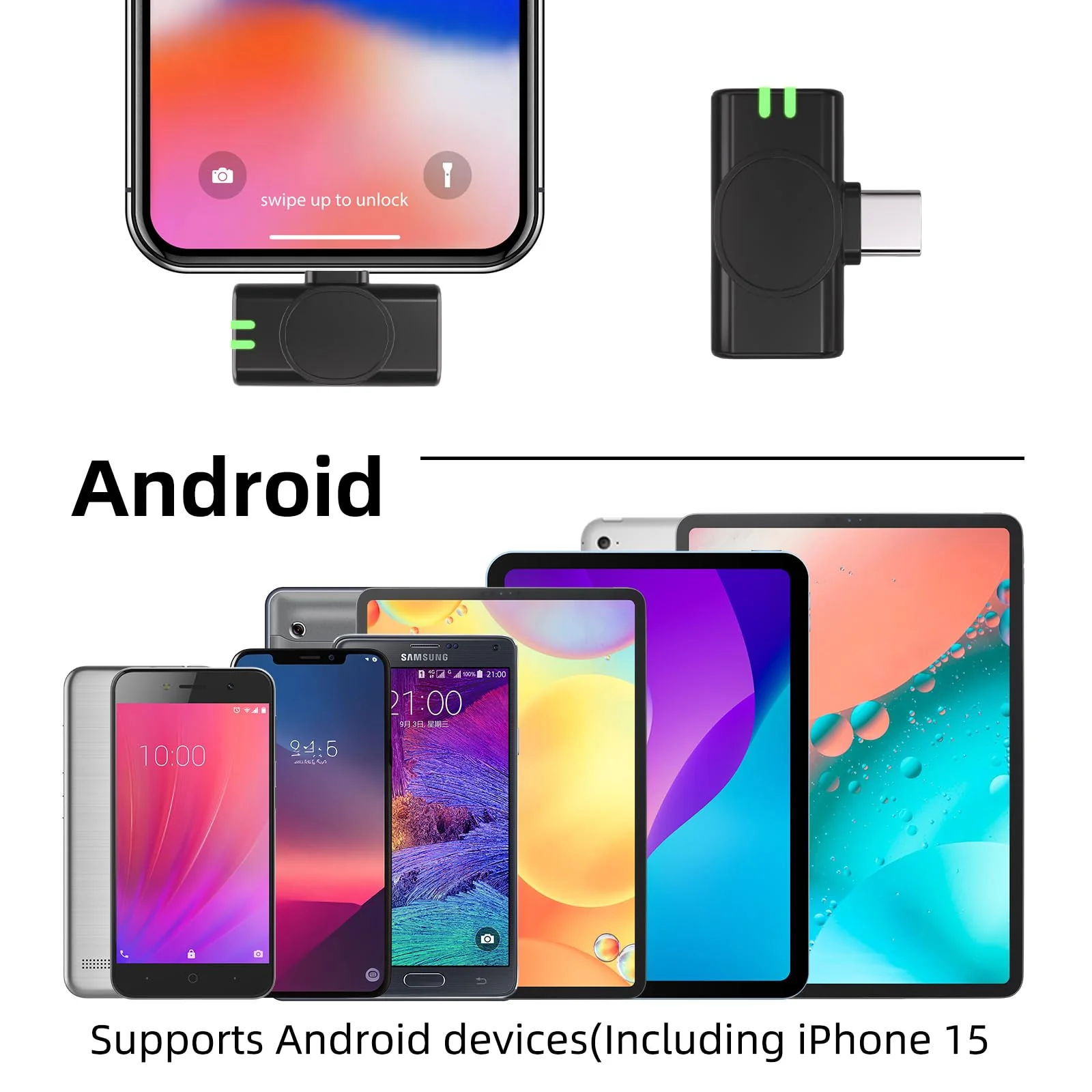 Wireless Lavalier Microphone for iPhone 15 16, iOS and Android Devices,with Noise Cancelling,Wireless Mic for Video Recording Interview Podcast Vlog, Mini Microphone for YouTube Tiktok for Android - Image 7