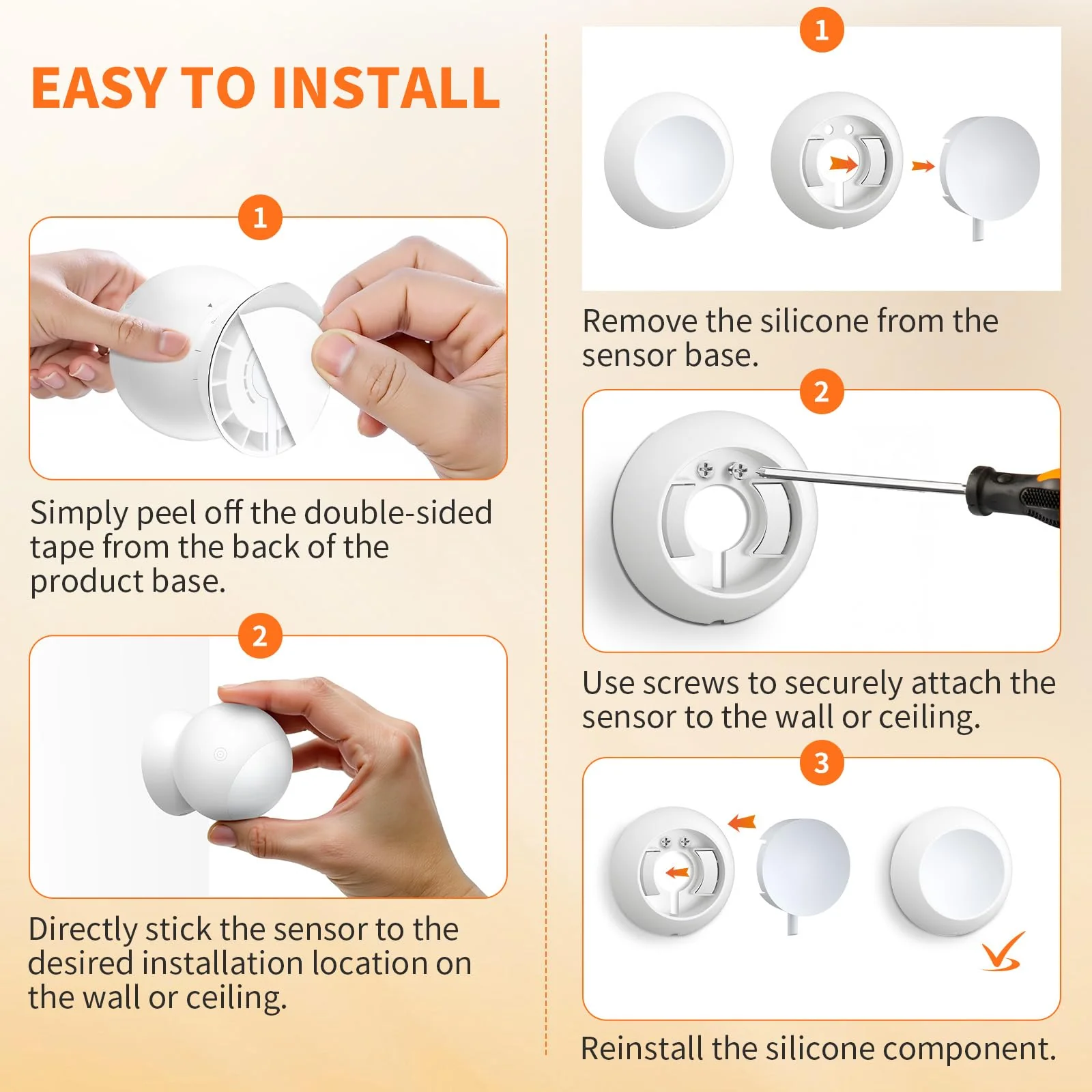 Wireless Motion Sensor Light Switch with Built-in Timer Settings, PIR Motion Sensor Plug Outlet with 3 Adjustable Ranges, Auto On/Off, Ideal for Garage & Storage Room, Compatible with All Light Bulbs 1 Pack(New) - Image 7