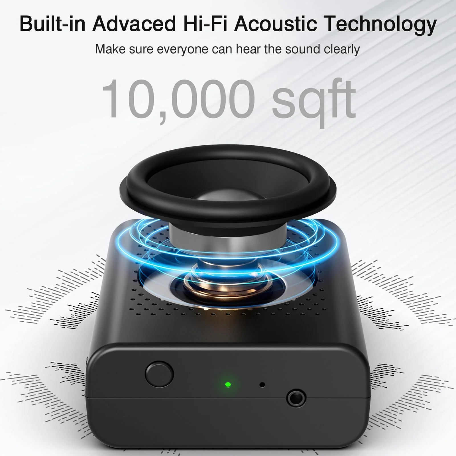 Wireless Voice Amplifier with Wireless Lavalier Microphone, PA System, Portable Speaker and Cordless Omnidirectional Microphone for Teachers, Streaming, Classroom, Lecture, Conference, Yoga, Outdoor - Image 2