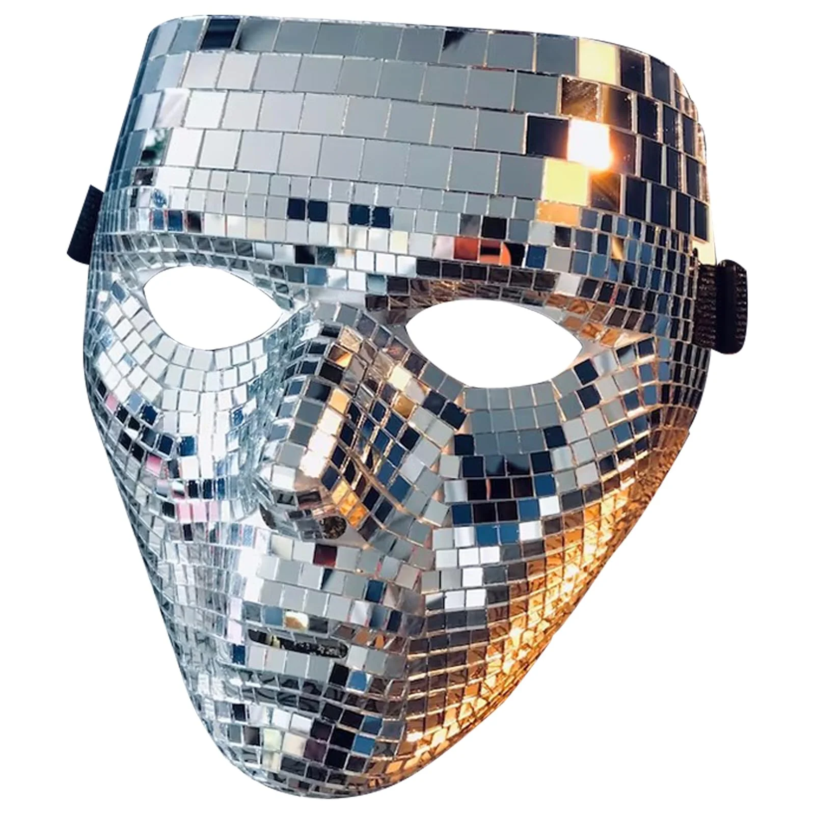 Wnvivi Disco Glitter Mask,6.7x7.8 Inch,Masquerade Mirror Mask for Men and Women,Halloween Face Cover,Party Disco Masks(6.7x7.8inch)
