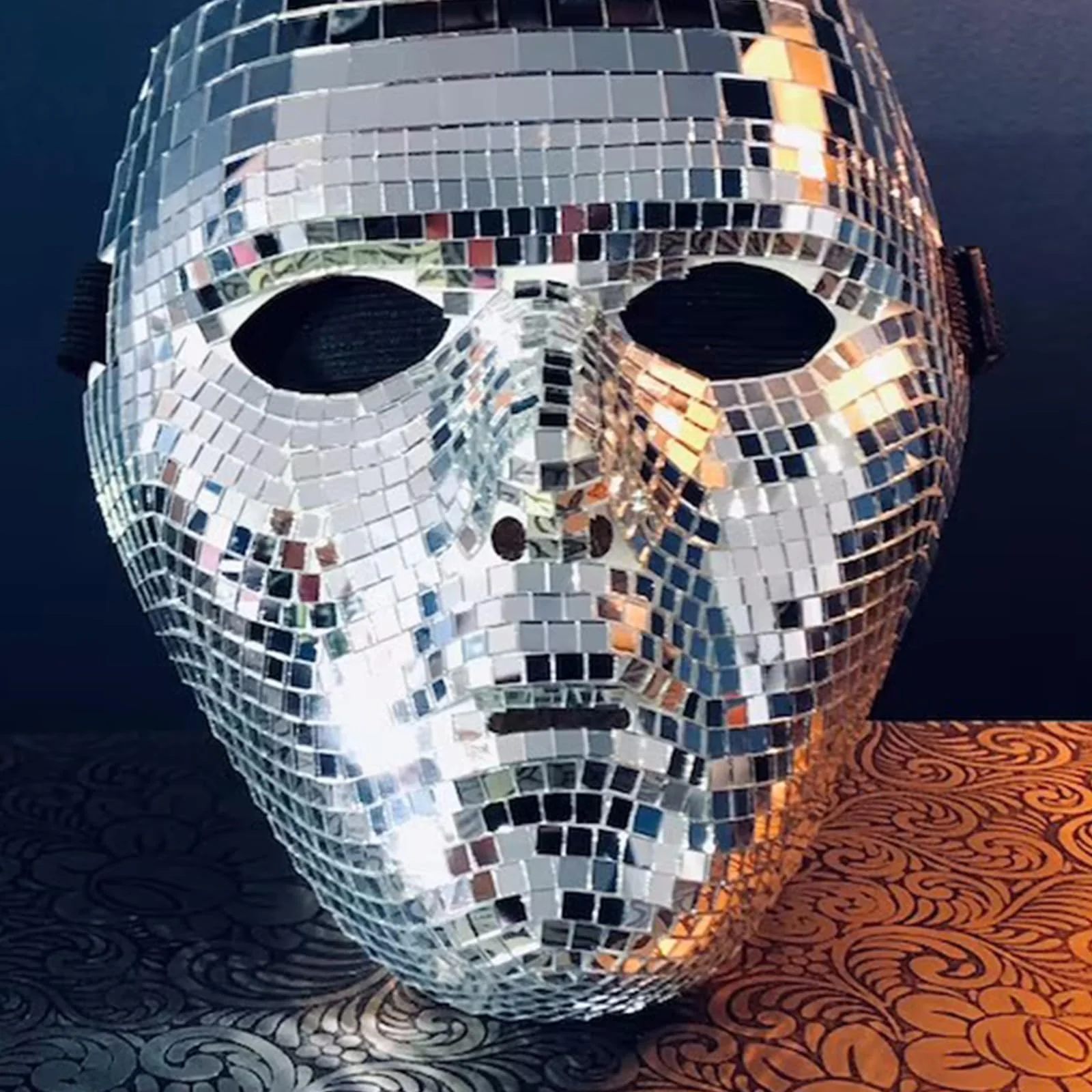 Wnvivi Disco Glitter Mask,6.7x7.8 Inch,Masquerade Mirror Mask for Men and Women,Halloween Face Cover,Party Disco Masks(6.7x7.8inch) - Image 5