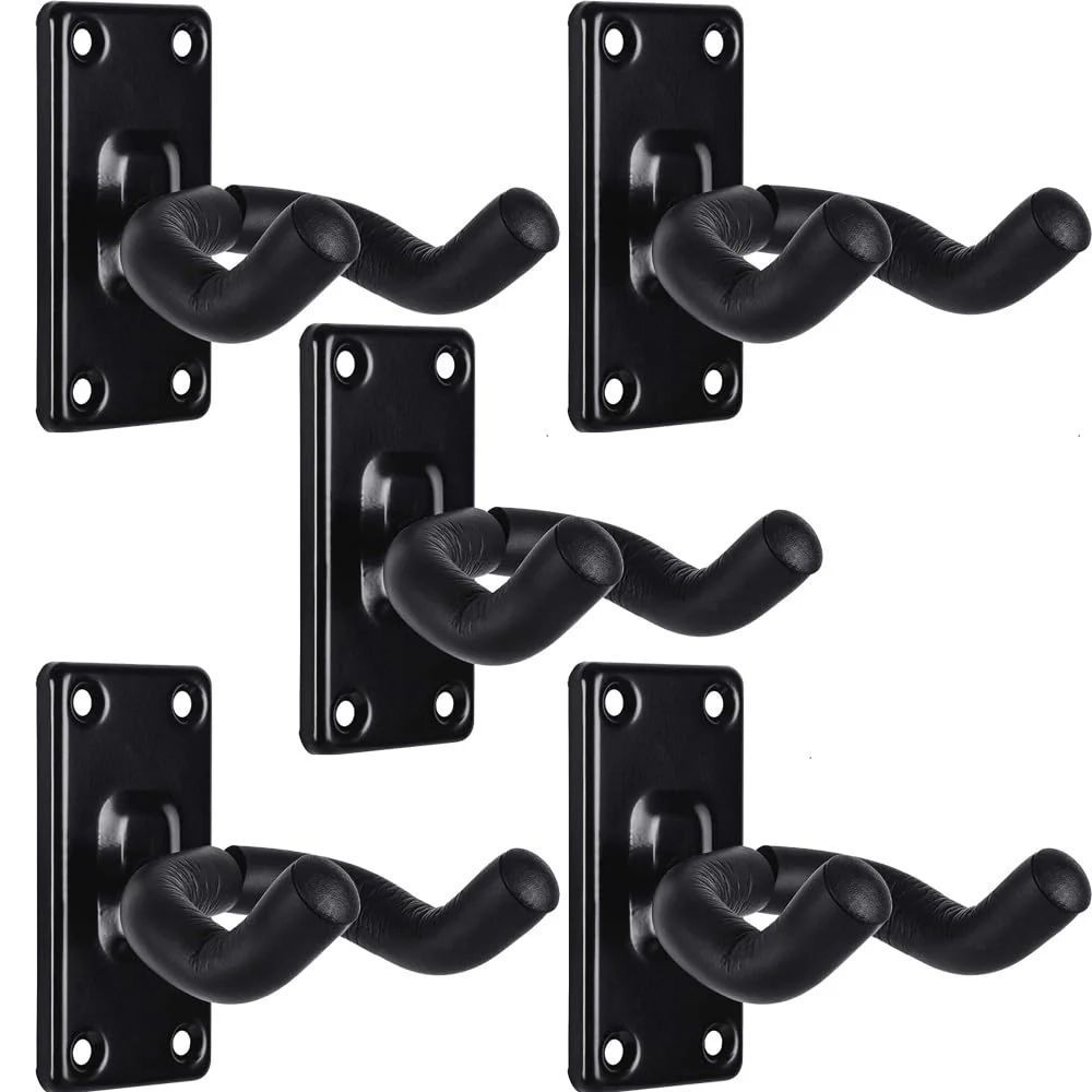 WOGOD Guitar Wall Mount Hangers 5 Pack Hanging Guitar Mount for Acoustic Electric Guitar Hanger Wall Mount Stylish Guitar Wall Mount
