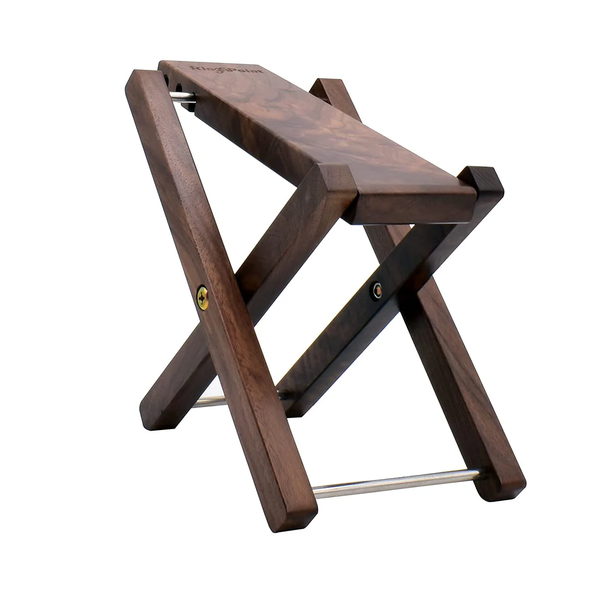 Wood Guitar Footstool, 3-Position Height Adjustable Guitar Foot Rest/Solid Wood Folding Footstool,Pedal Black Walnut (Guitar Pedal Black Walnut) Guitar Pedal Black Walnut