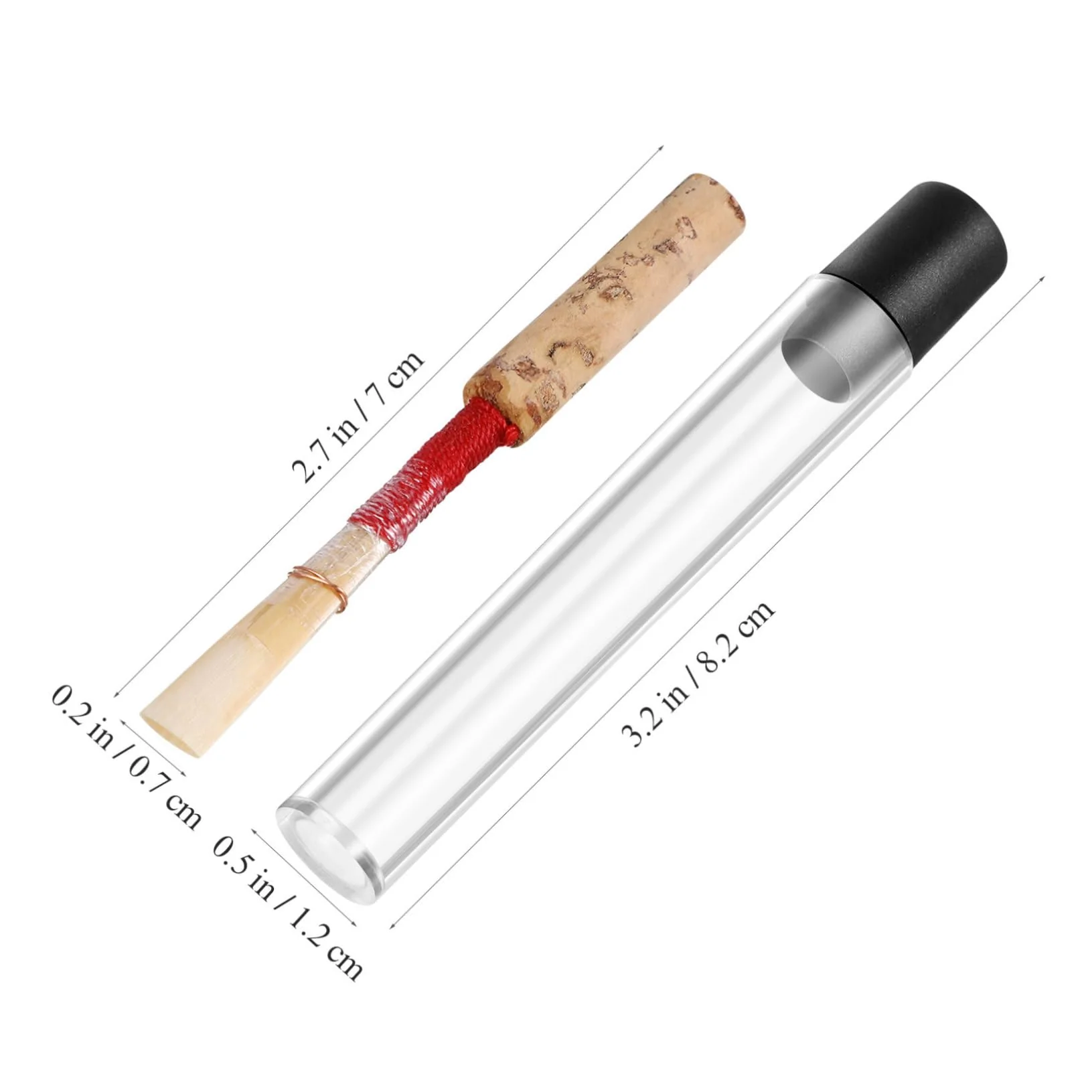 Wooden Oboe 2pcs Oboe Reeds Medium- Strength Hand- Scraped Double Bundle for Beginners& Intermediate- Handcrafted Accessories Oboe Cork - Image 7
