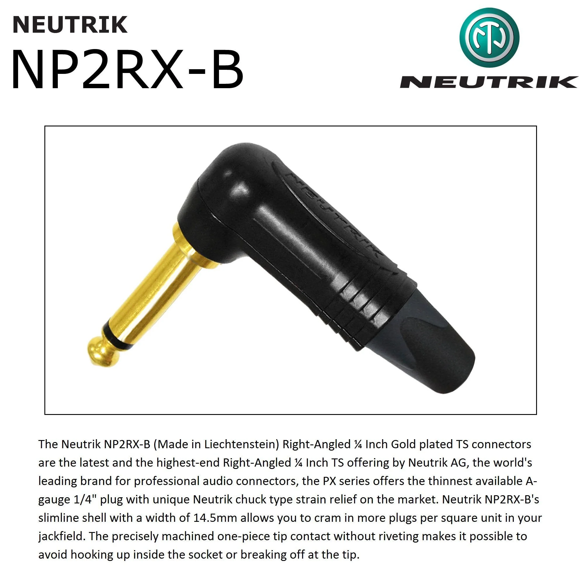 WORLDS BEST CABLES 30 Foot - Gotham GAC-1 Ultra Pro - Premium Low-Cap (21 pf/F) Guitar Bass Instrument Cable – w/Neutrik Gold Straight to Angled ¼ inch (6.35mm) TS Connectors - Custom Made - Image 6