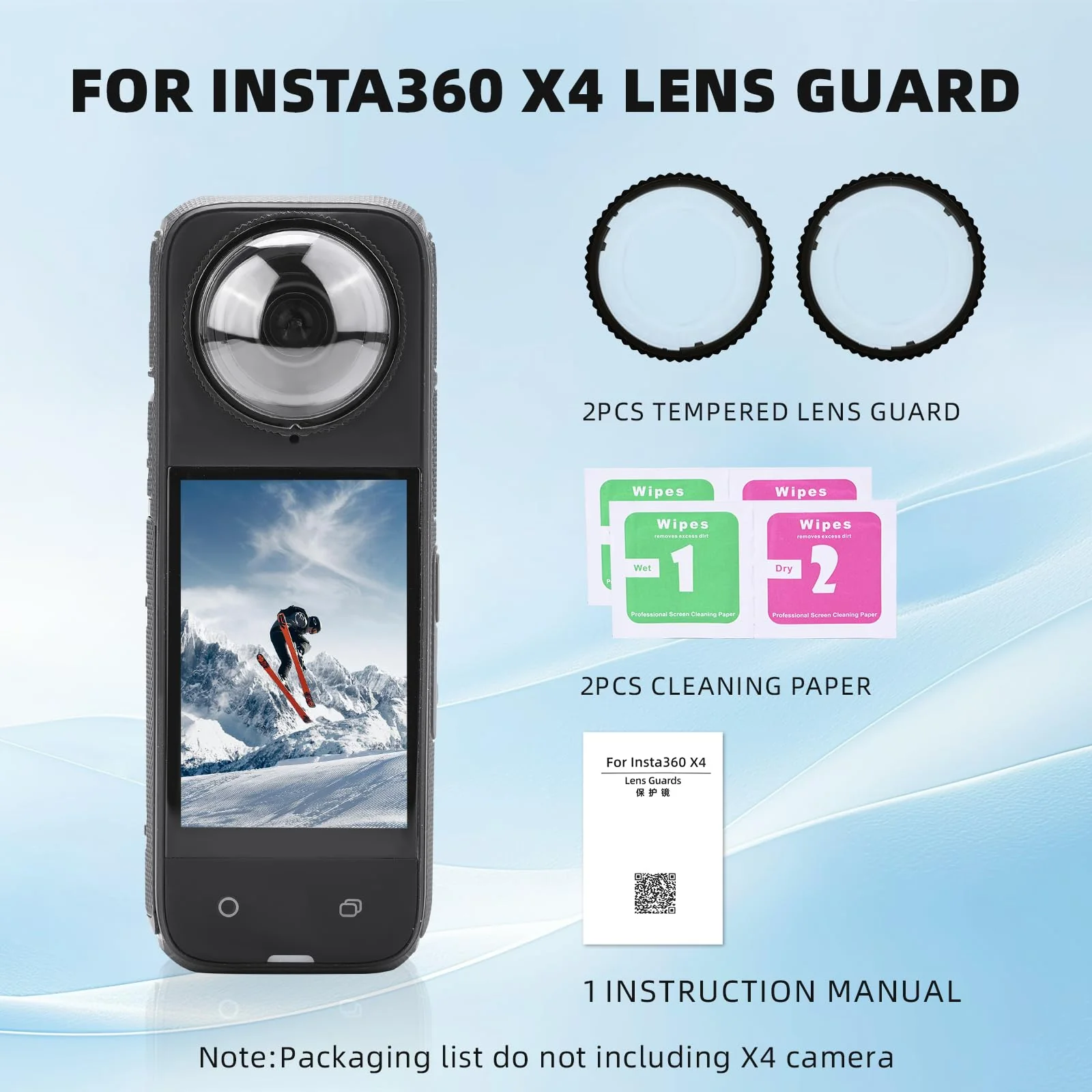 X4 Premium Lens Guard for Insta360 X4, High Transparency Tempered Glass Lens Protector for Insta 360 X4 Camera Anti-scratch Accessories - Image 7