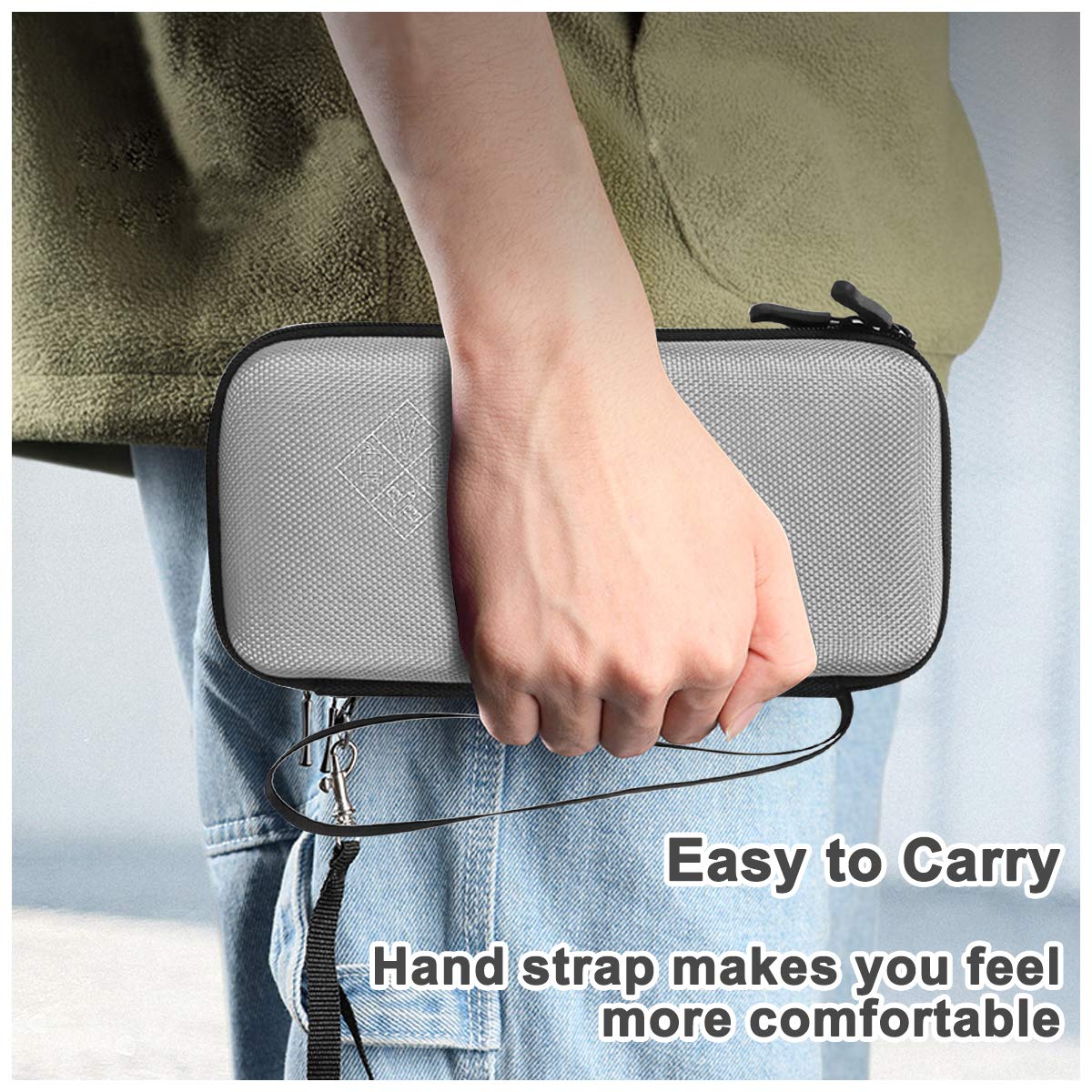 Xberstar Hard EVA Shockproof Carry Case Bag Pouch for Texas Instruments TI-84 Plus CE/Color TI-83 Plus,TI-89 Titanium, HP 50G Graphing, Scientific Financial Calculators (Gray) Gray - Image 7