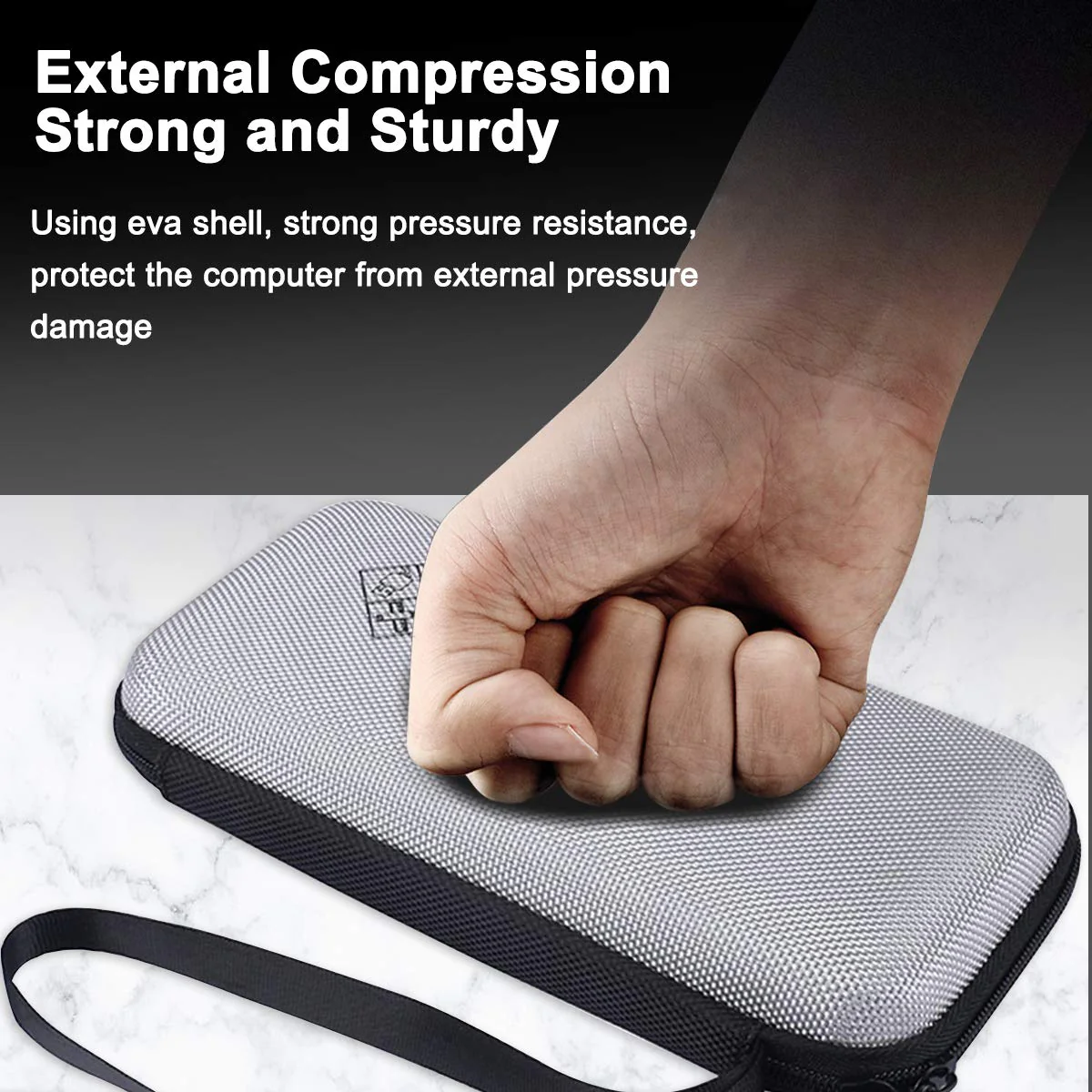 Xberstar Hard EVA Shockproof Carry Case Bag Pouch for Texas Instruments TI-84 Plus CE/Color TI-83 Plus,TI-89 Titanium, HP 50G Graphing, Scientific Financial Calculators (Gray) Gray - Image 8