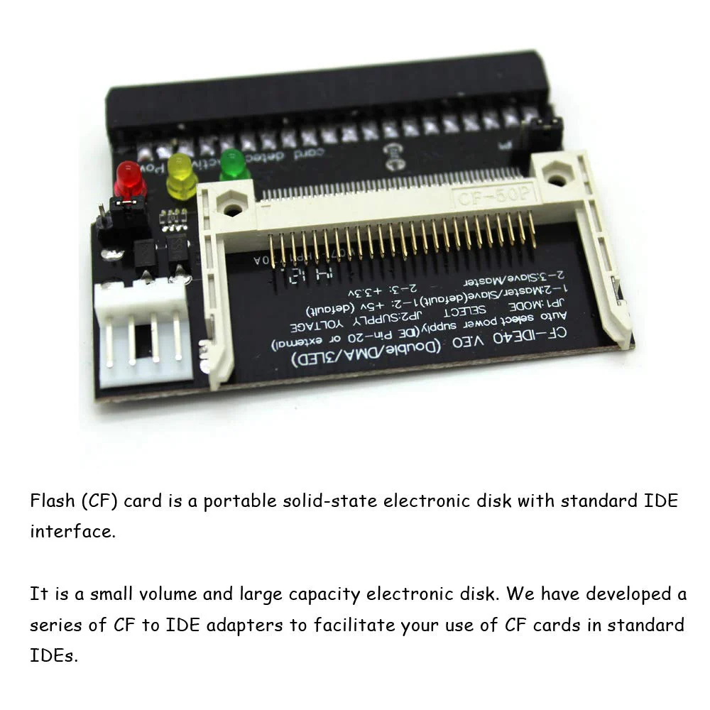 Ximimark 2Pcs Compact Flash CF Card to 3.5 Female 40 Pin IDE Hard Drive Bootable Adapter Converter Module - Image 2