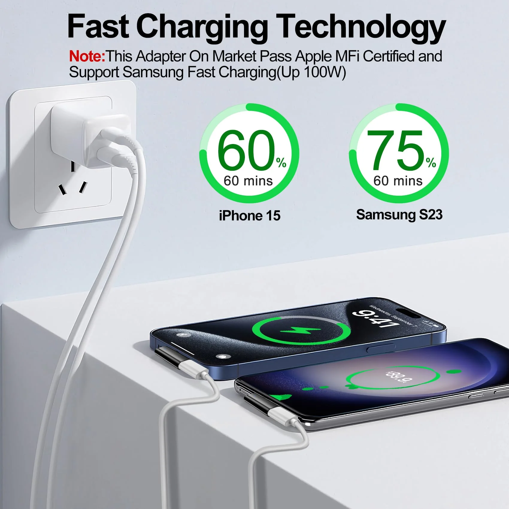 xiwxi 2Pack 90 Degree Lightning to USB C Charger Converter for iPhone 15/15Pro/15 Pro Max Plus,Samsung S24 S23,iPad Air,27W PD Fast Charging&Data Transfer,Type C Devices,Not Audio/OTG/PS/2 Cables Black - Image 3