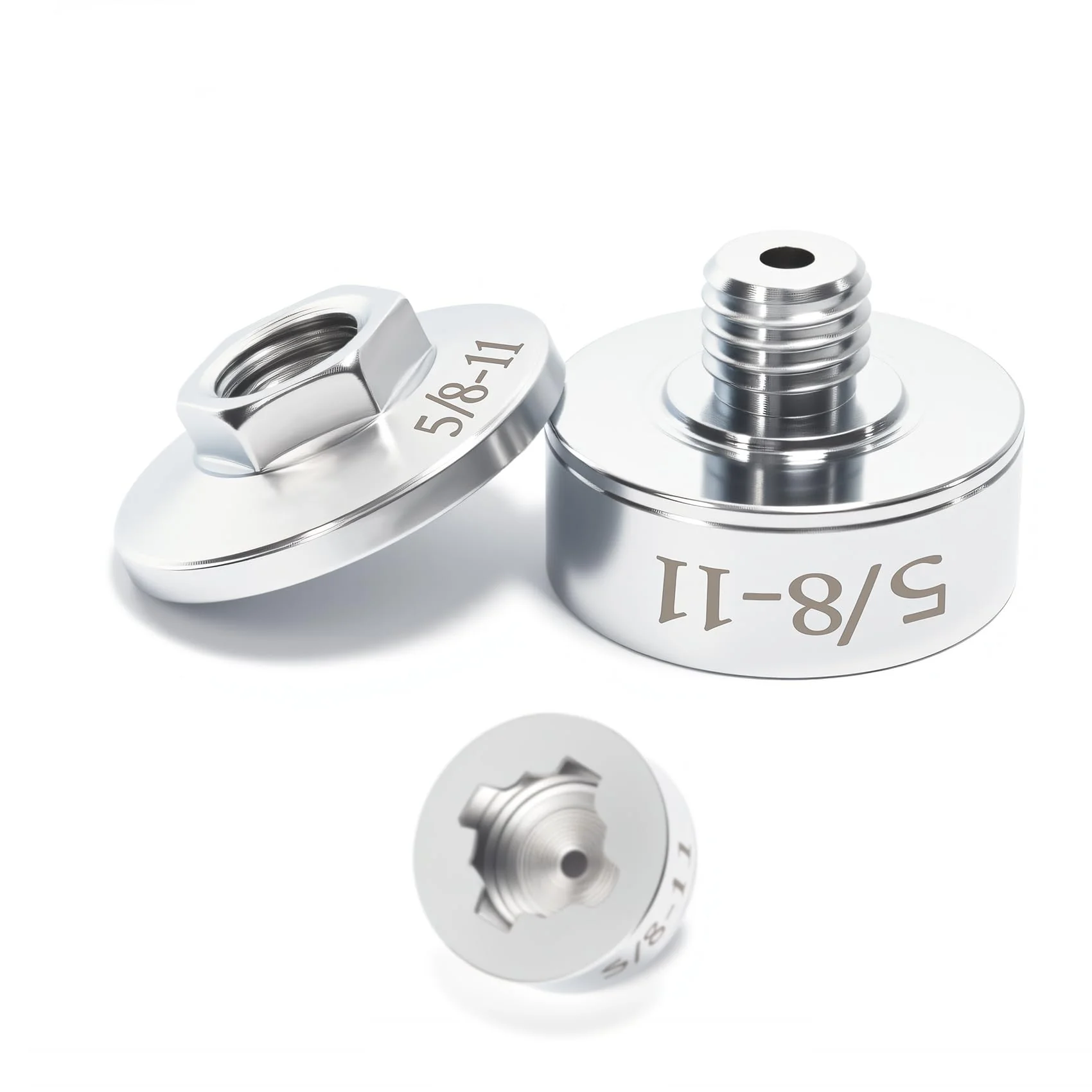 XLOCK to 5/8"-11 Thread Adapter Kit – Stainless Steel Angle Grinder Quick-Change Conversion for Saw Blades/Polish Discs/Diamond Core Bits, Include Flange Lock Nut, Convert XLOCK Tool