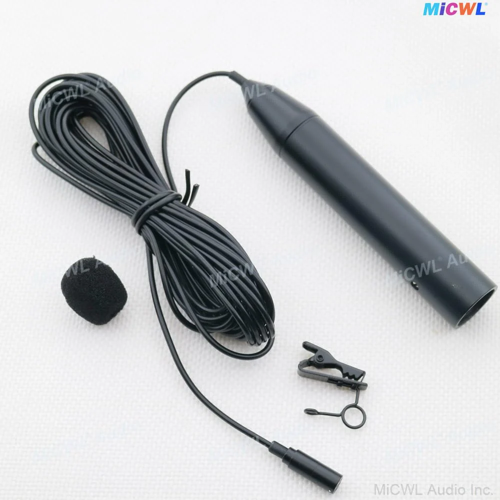 XLR 48V Phantom Power 3Pin Lavalier Microphone Tie Clip 5m Wire Lapel Microfone - Image 3