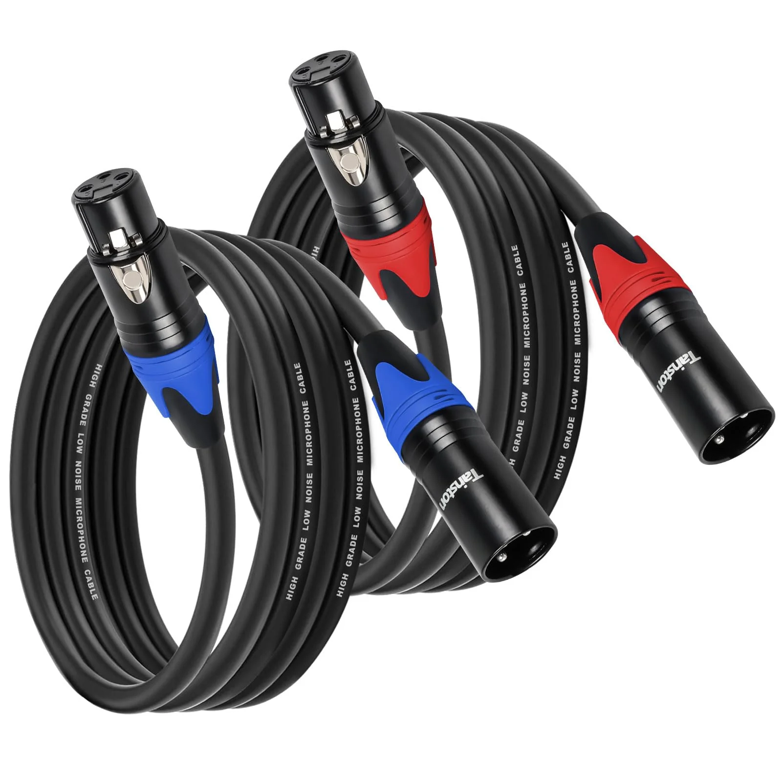 XLR Cable 25 Feet 2 Pack Premium XLR Microphone Cable 3-Pin Balanced Microphone Mic Cord Male to Female XLR Speaker Cable 25 FT