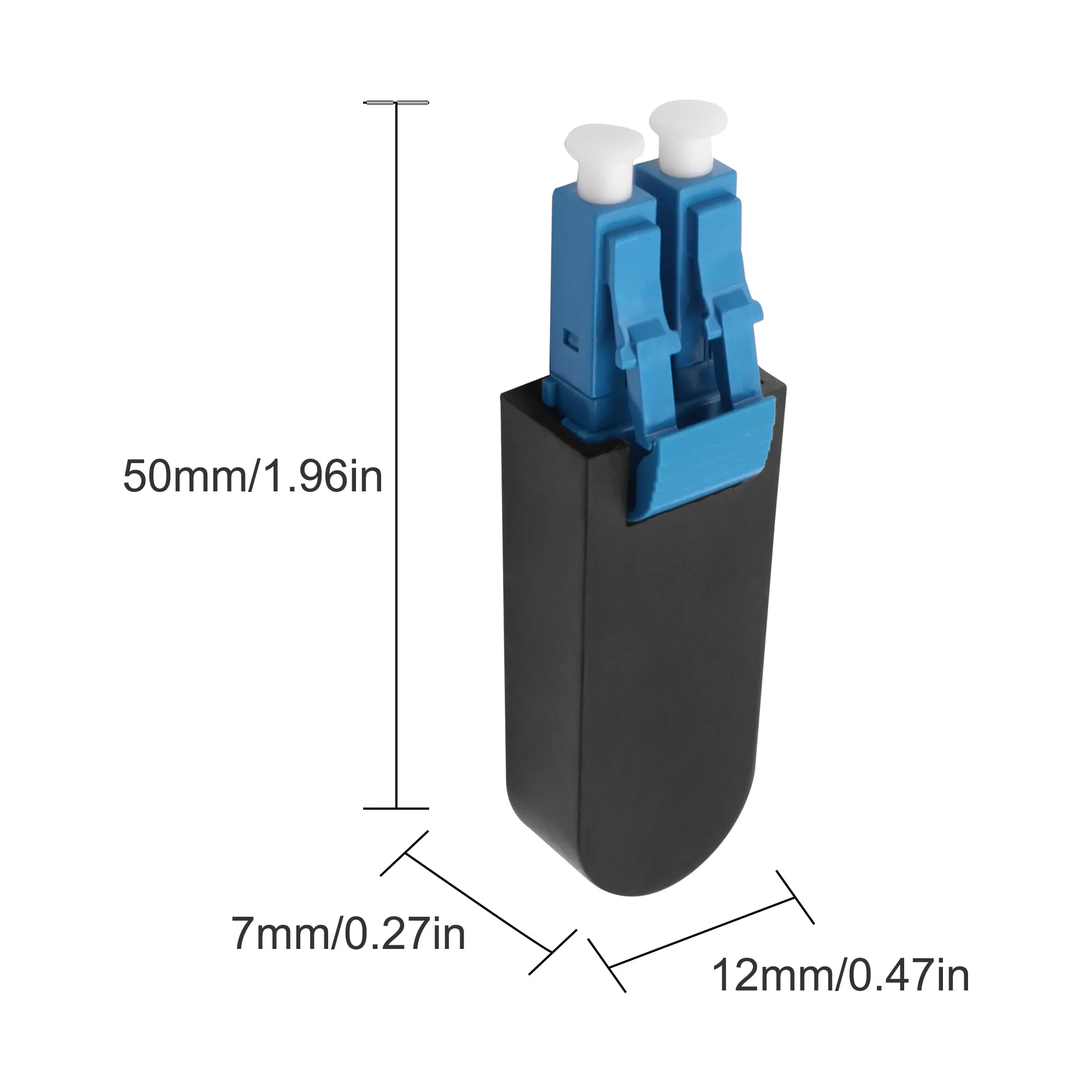 XMSJSIY LC/UPC Fibre Optic Tester Loopback Connector Duplex Singlemode LC 9/125 Tester Connector Standard LWL Circuitors Signal Test LC Adapter for Test Application - 2 Pieces - Image 7