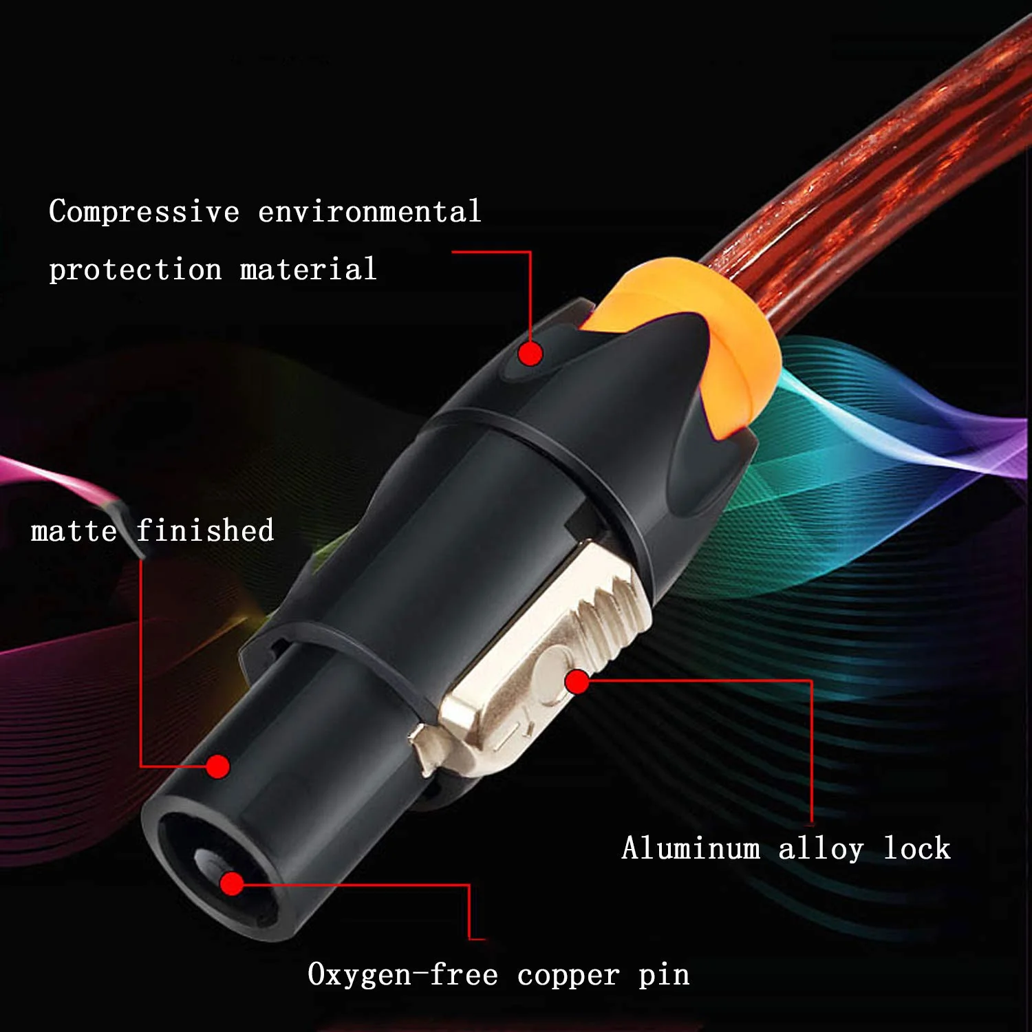 XMSJSIY Speakon Speaker Cable Bare Wire Open End Cable, Speakon to Speaker Wire Audio Cord Amplifier Connection Cord for DJ/PA with Twist Lock (Male) Male - Image 8