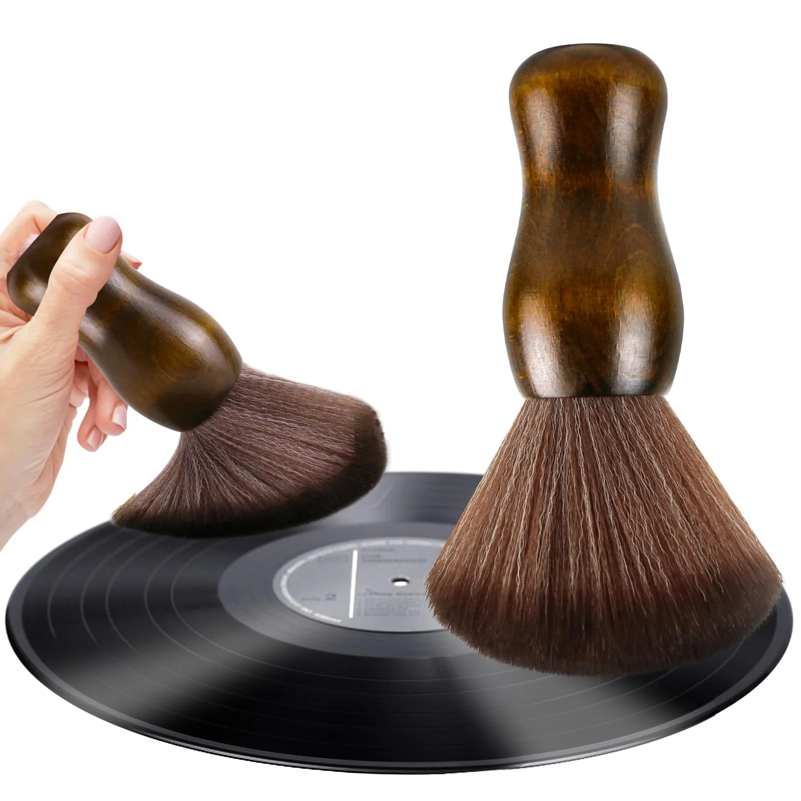 XQ XIAO QIAO Cleaning Brush Turntable Vinyl Records Cleaner, Anti-Static Dust Cleaning Record Brush for Vinyl Albums LP CD Cartridge/Keyboard/Camera Lens/Computer/Character Models/Guitar