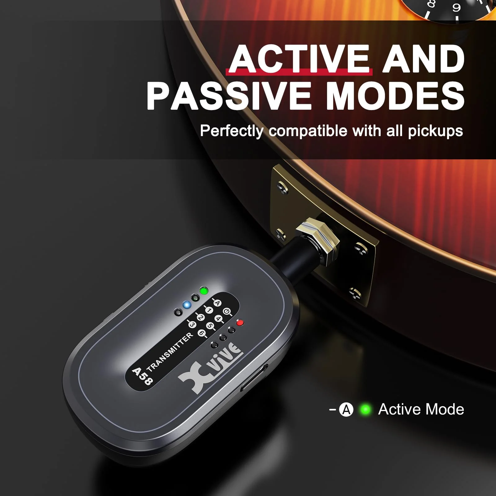 Xvive A58T Transmitter Only for A58/P58 Wireless Guitar System - Image 4