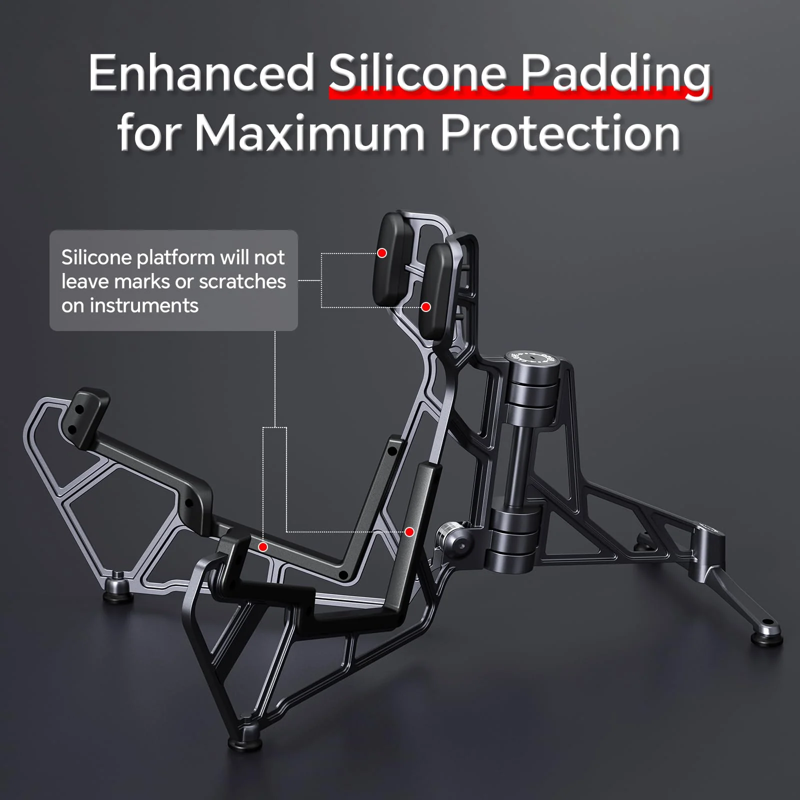 Xvive Guitar Stand G1 Deluxe Guitar Stand Floor for Electric/Acoustic/Bass guitar, Designed in Germany with Ultra Sturdy, Portable, Foldable Structure - Image 3
