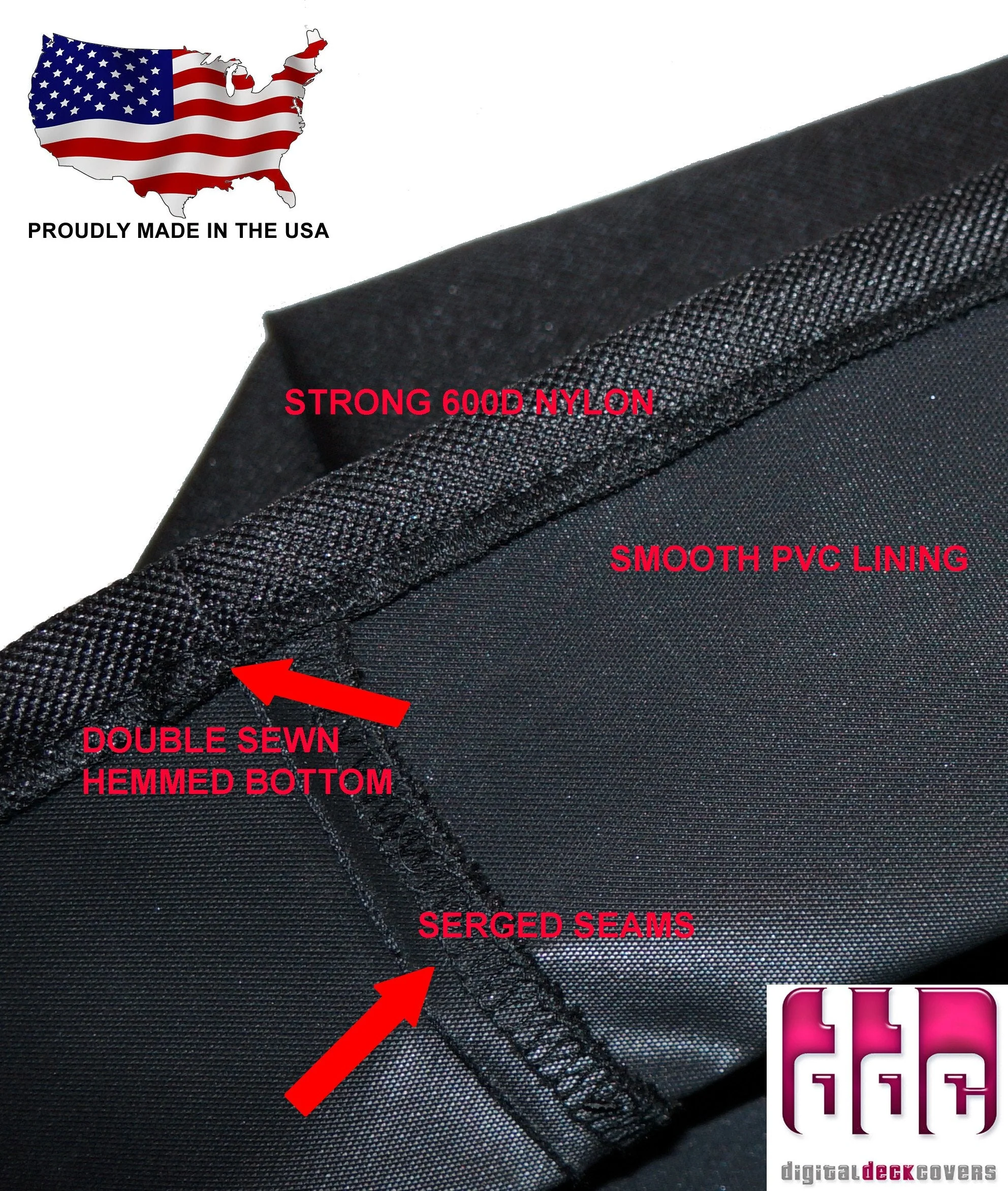 Yamaha TF5 Pro Audio Digital Mixer Dust Cover and Console Protector [Antistatic, Water Resistant, Heavy Duty Premium Fabric, Black] by DigitalDeckCovers - Image 4
