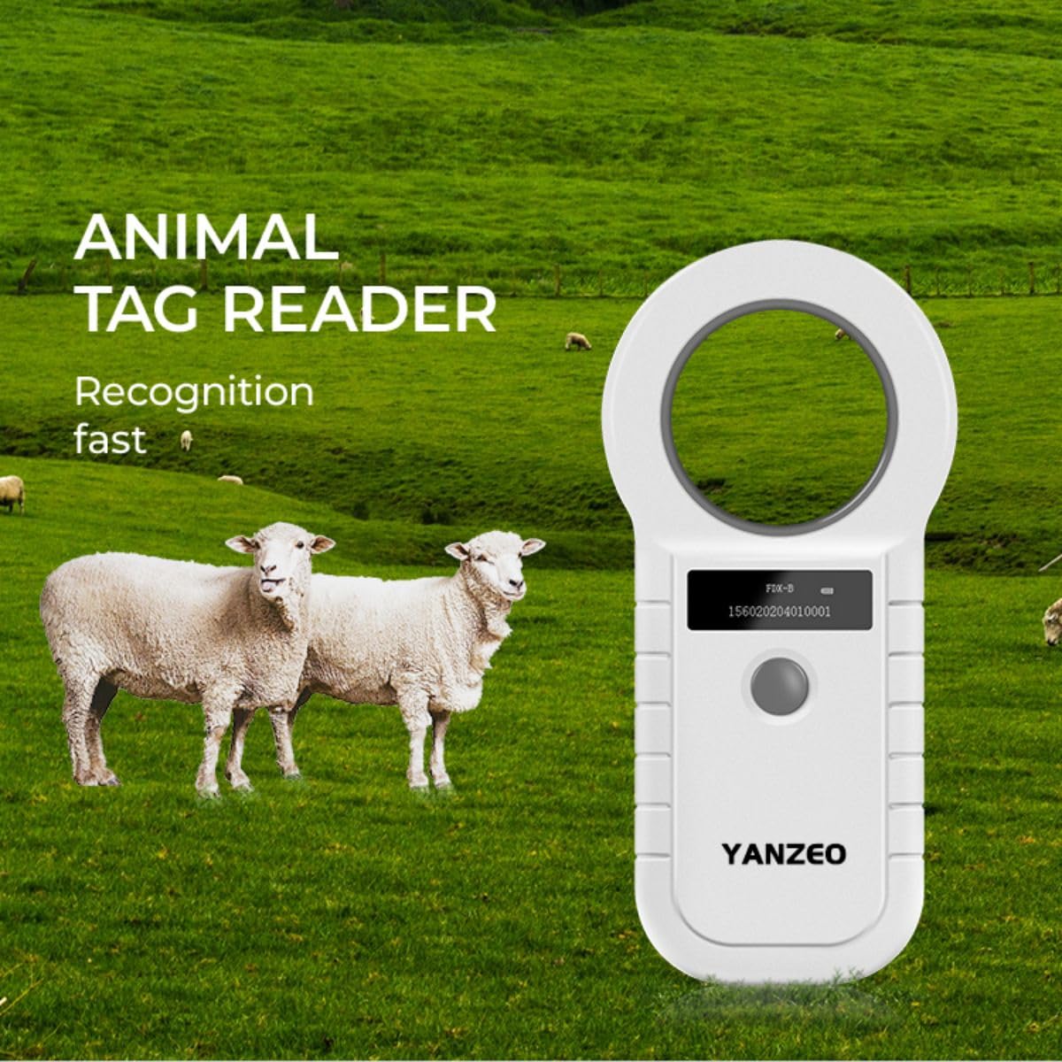 Yanzeo Pet Microchip Reader 134.2KHz/125KHz 15 Digits Pet Microchip Scanner for Dogs Cats FDX-B (ISO 11784/11785) Ar180c - Image 2