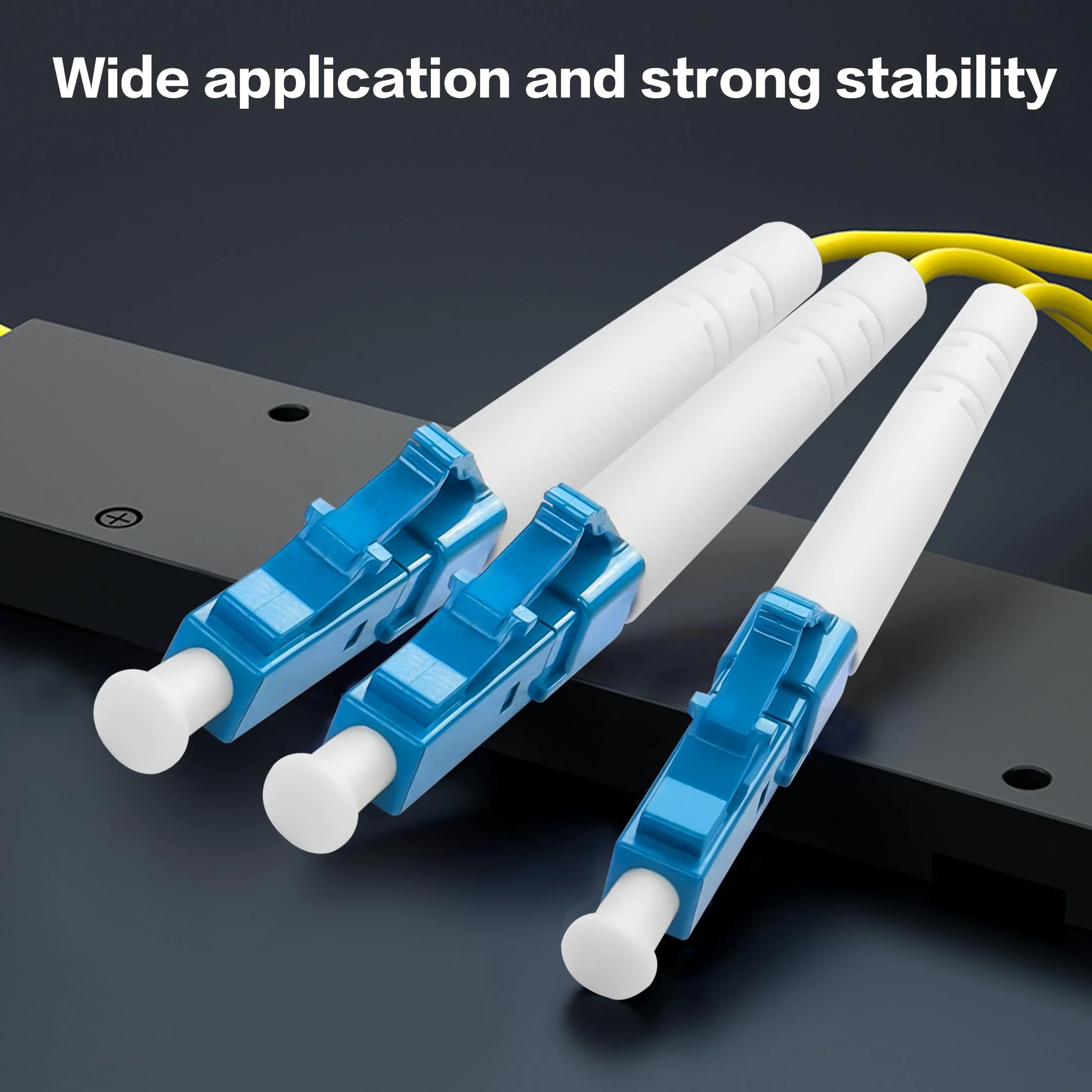 YAODHAOD Optical Splitter, SC/UPC LC/UPC FC/UPC Fibre Optic PLC Splitter (Fiber Splitter) Simplex Singlemode, 1X2, for CATV, FTTH, FOS (Yellow, LC/UPC) yellow - Image 2