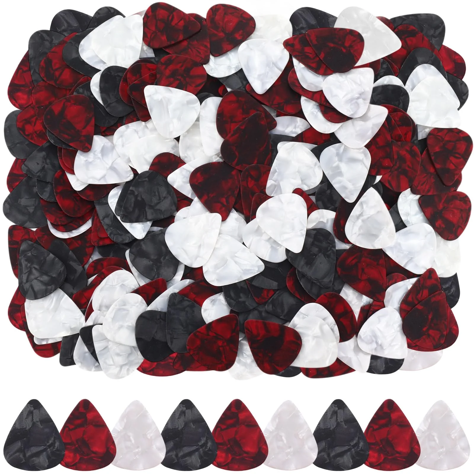 Yeshone 600 Pcs Guitar Picks Bulk Celluloid Picks Plectrums for Electric Acoustic Guitar Thin Medium Heavy Plectrums(3 Colors,0.46, 0.71, 0.96 mm) 0.46, 0.71, 0.96 mm 3 Colors
