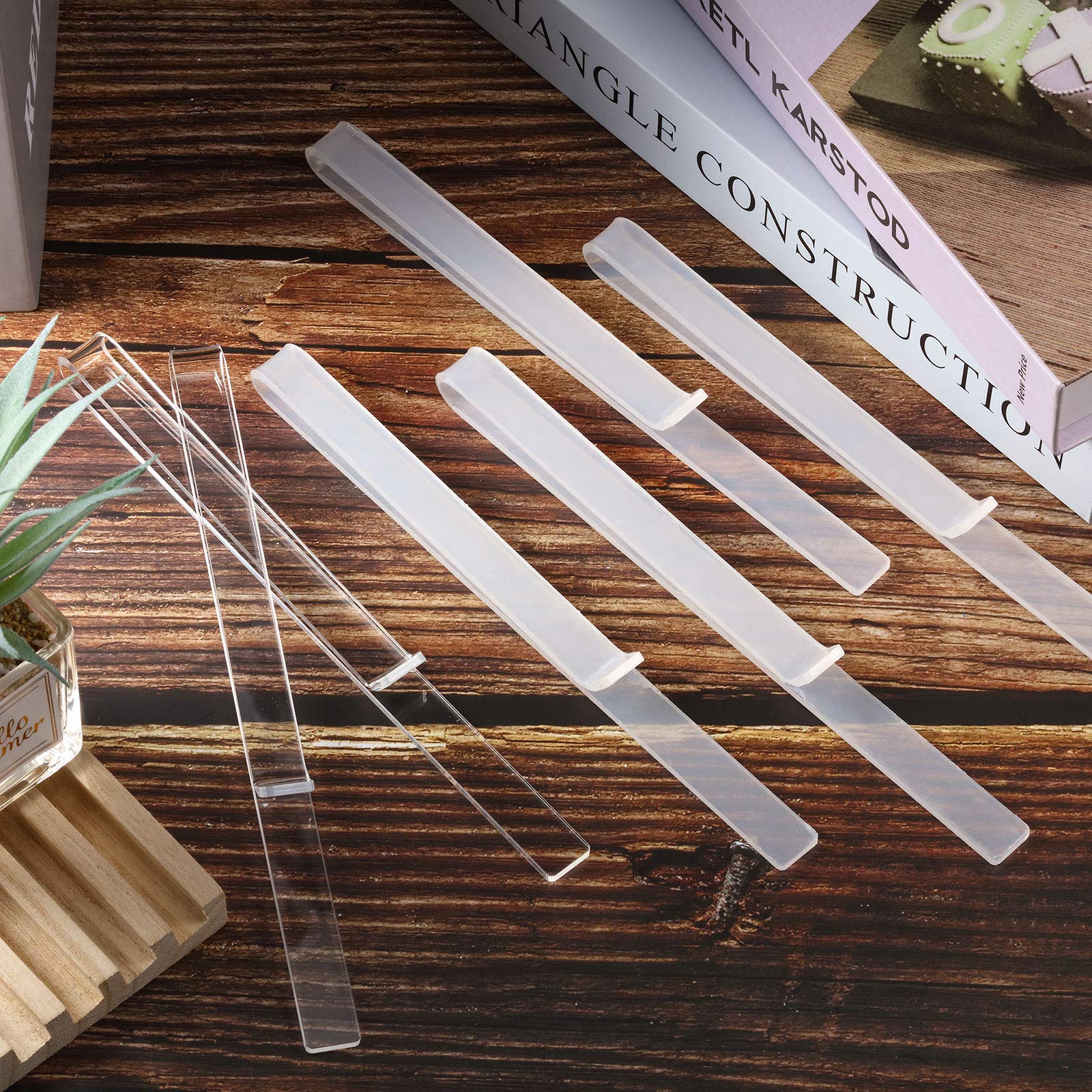 Yeshone Music Stand Clips Music Stand Page Holder Transparent Sheet Holder Clear Acrylic Music Read Clip for Wind for Musician Outdoor (6 Pieces) - Image 5