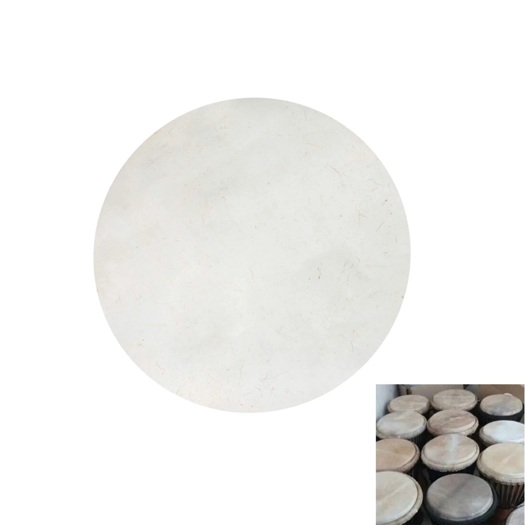 Yibuy Beige Goatskin Goat Skin Drums Head for Bongo Drums Replacement Parts - Image 4