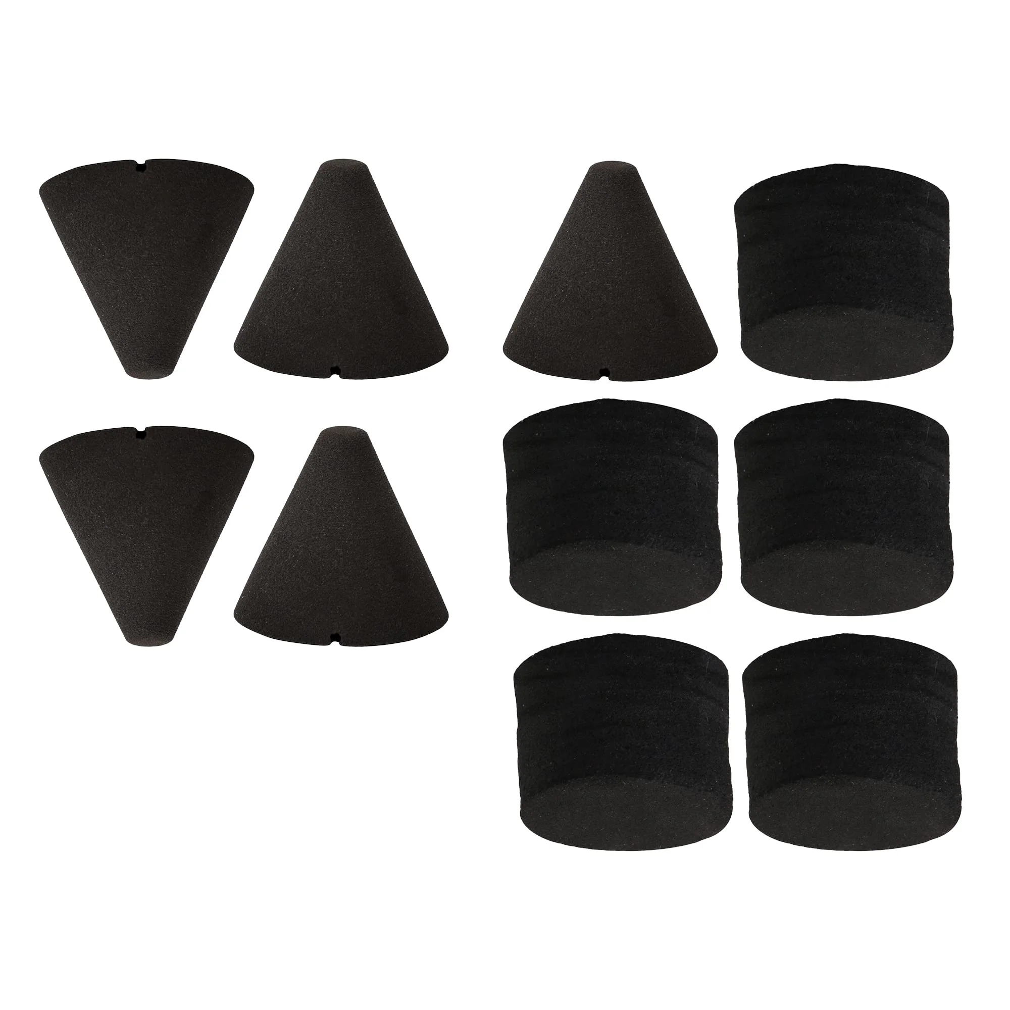 Yibuy Electronic Drum Piezo Trigger Cone Cylinder Black Foam Parts Kit Pack of 10