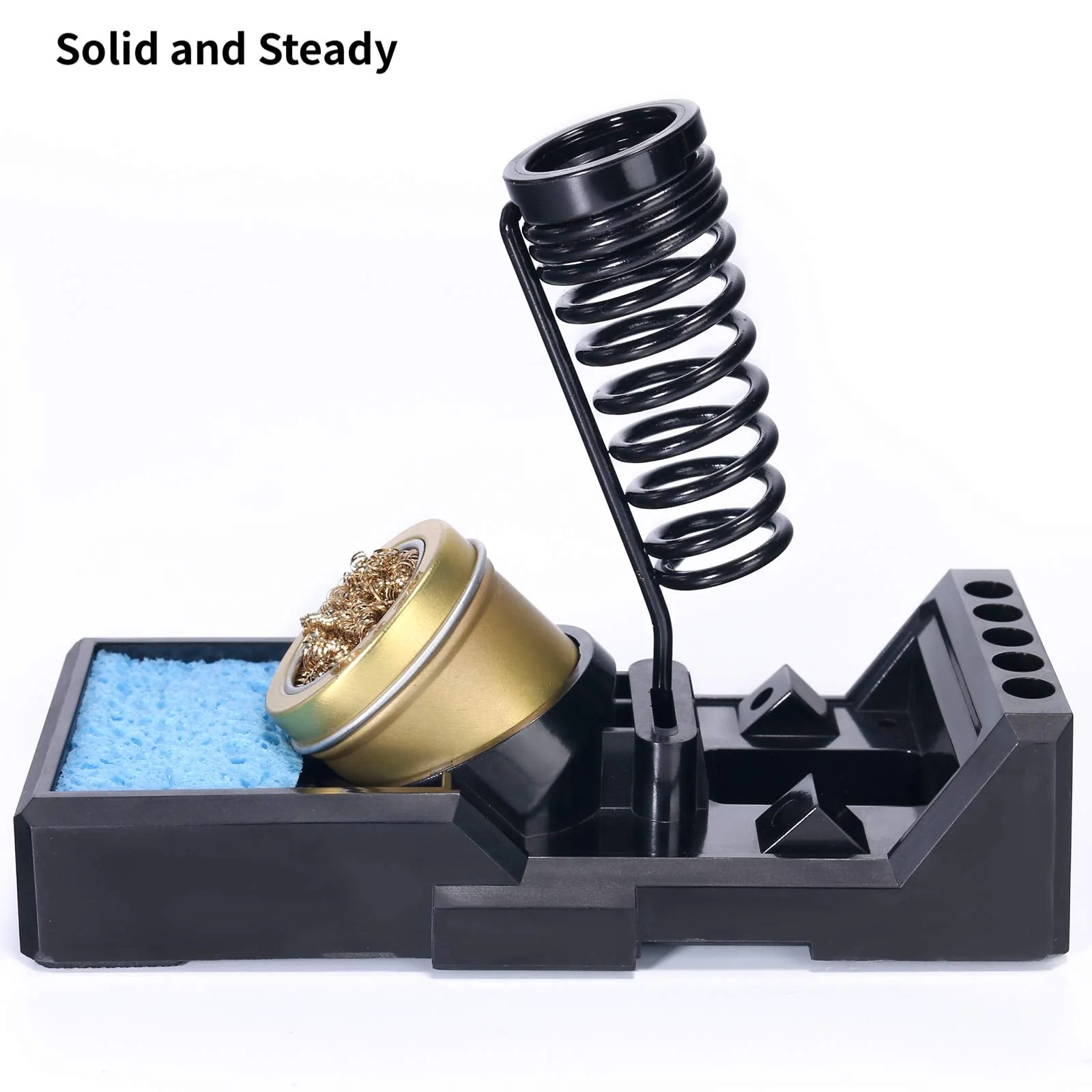 YIHUA X-4 Premium Soldering Iron Holder with Brass Wool, Cleaning Sponge and Soldering Tip Slots - Image 5