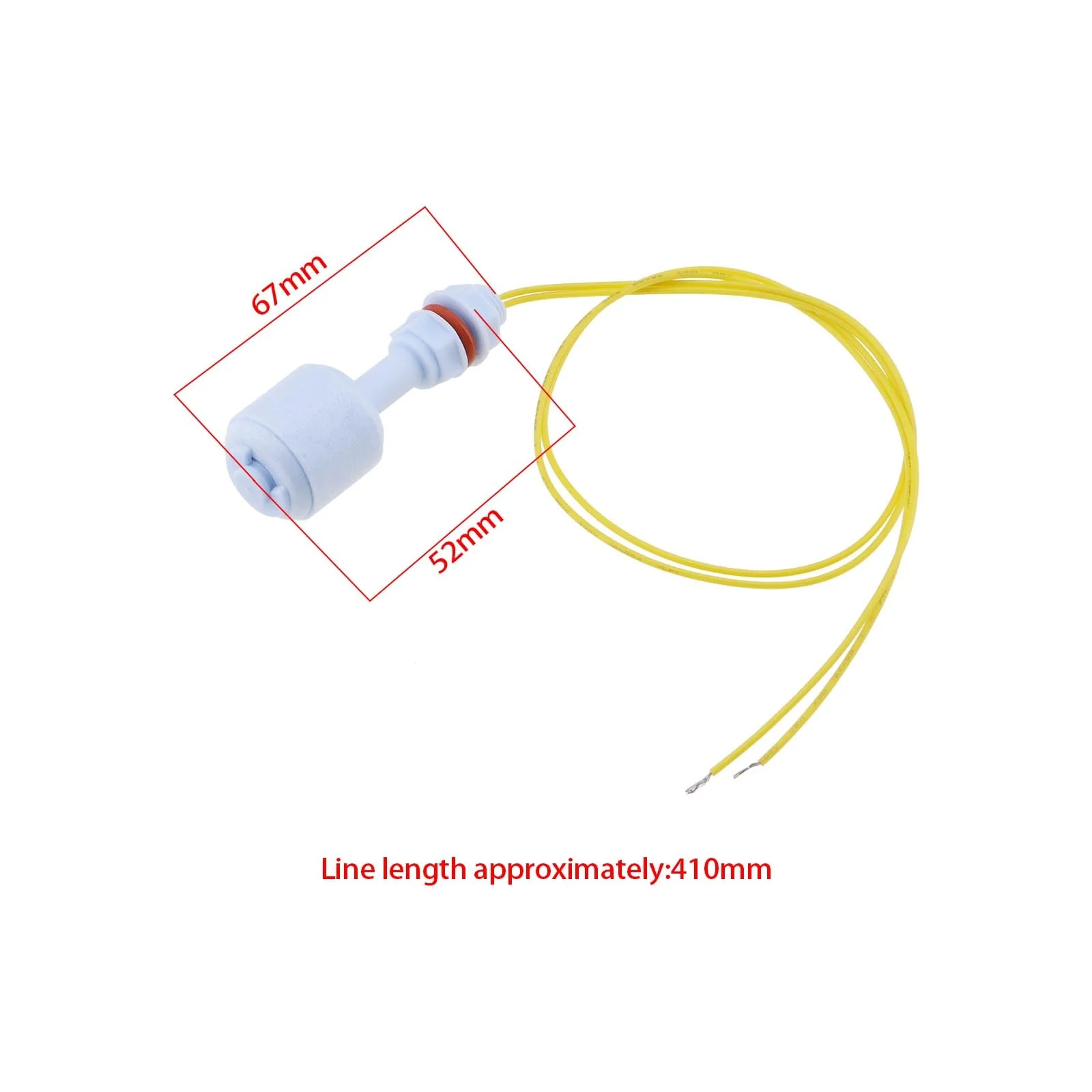 YINETTECH Pack of 2 Liquid Level Sensor PP Float Switch Float Sensor Switch with Wire Plastic Small Float Switch for Water Dispenser Water Heater Humidifier - Image 4