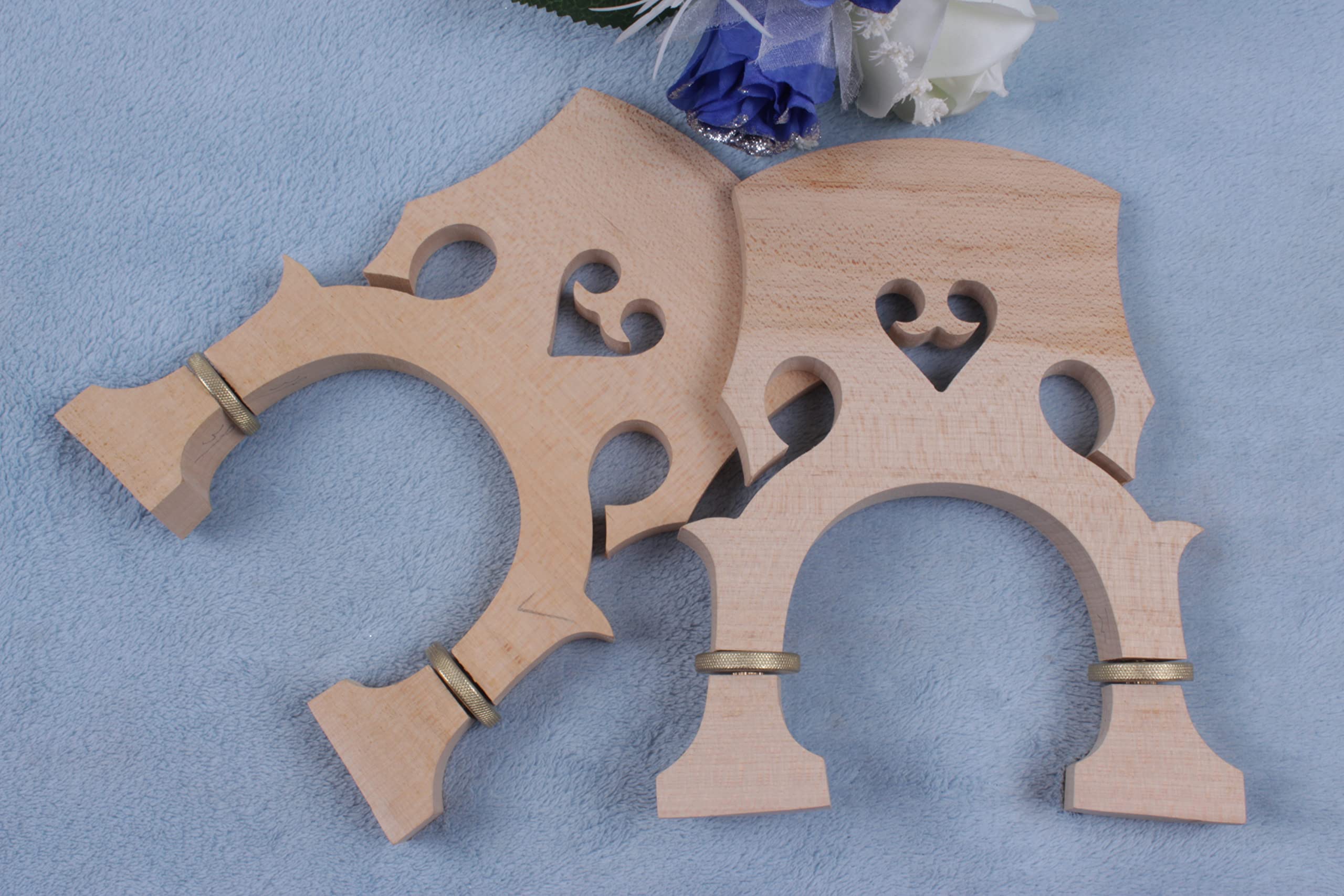 Yinfente Upright Bass Bridge Adjustable Height Maple Wood bass Bridges Upright bass Parts repair set up Double bass adjustable-bridge - Image 2