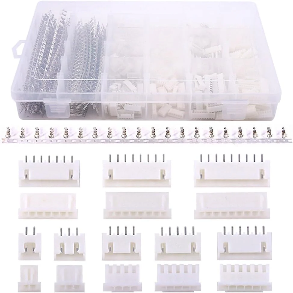 YIXISI 460 Piece JST Connector Kit, JST-XH, 2.54 mm Pitch Female Pin Header, JST Adapter Cable Plug, JST Male and Female Connector (2/3/4/5/6 Pin) White-Jst Xh
