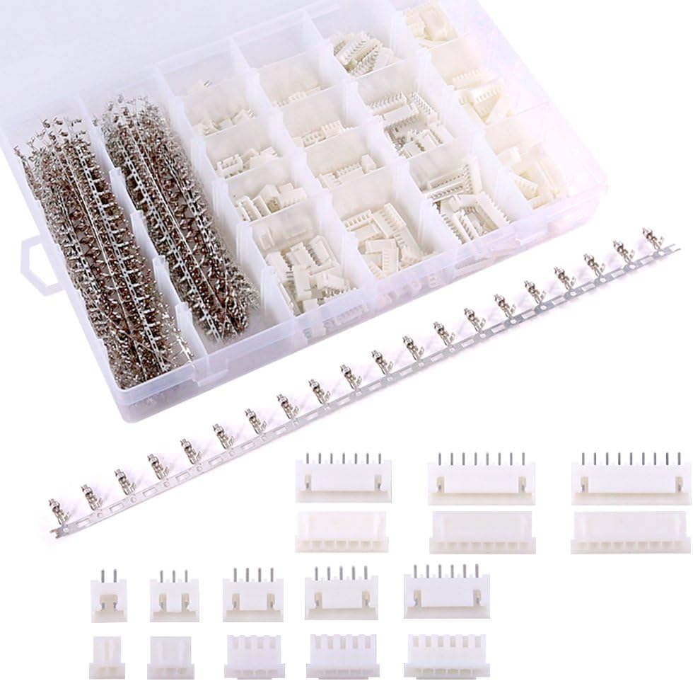 YIXISI 460 Piece JST Connector Kit, JST-XH, 2.54 mm Pitch Female Pin Header, JST Adapter Cable Plug, JST Male and Female Connector (2/3/4/5/6 Pin) White-Jst Xh - Image 6