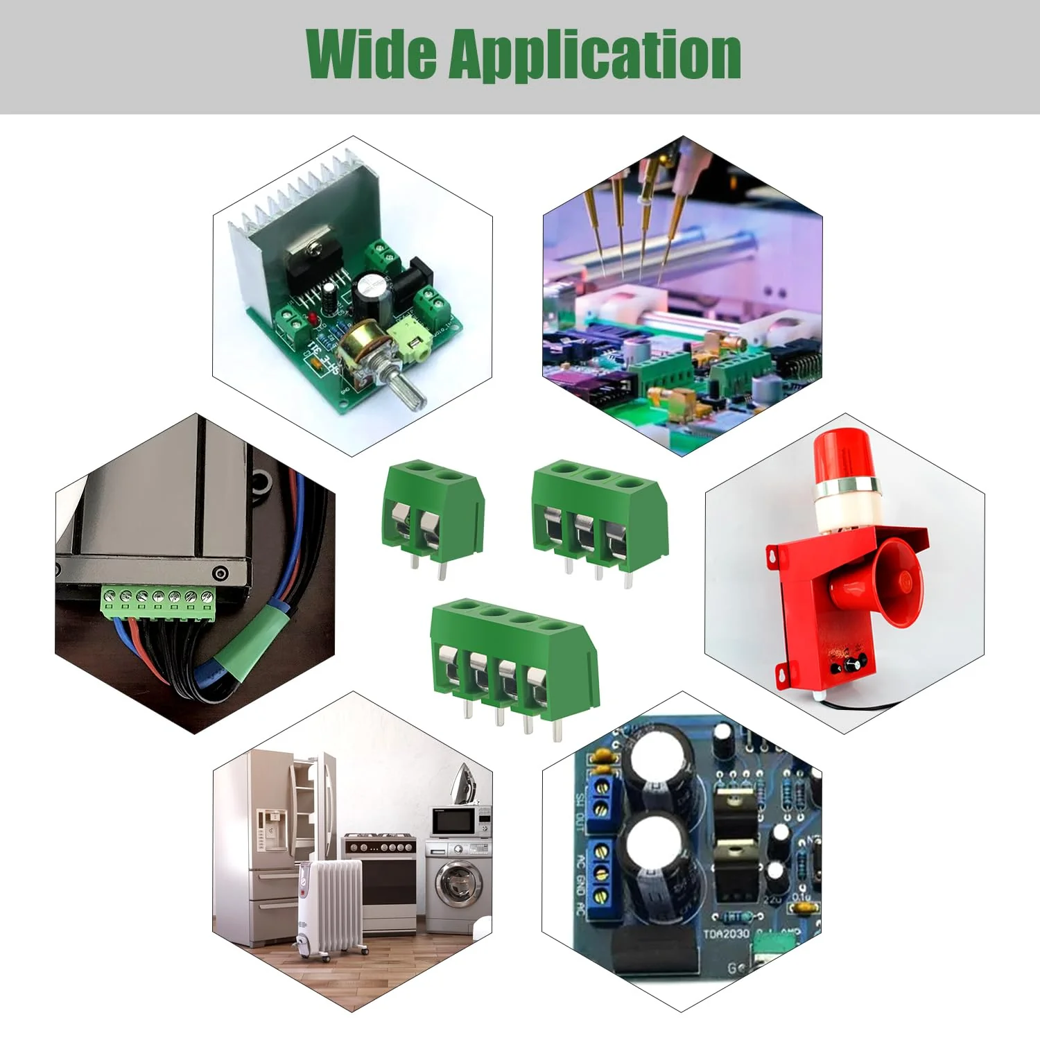 YIXISI PCB Mount Screw Terminal Block, 5 mm 2 Pin / 3 Pin / 4 Pin Screw Terminal Connector for Arduino DIY Project (85 x 2 Pin, 10 x 3 Pin, 5 x 4 Pin, Green) 2P+3P+4P - Image 6