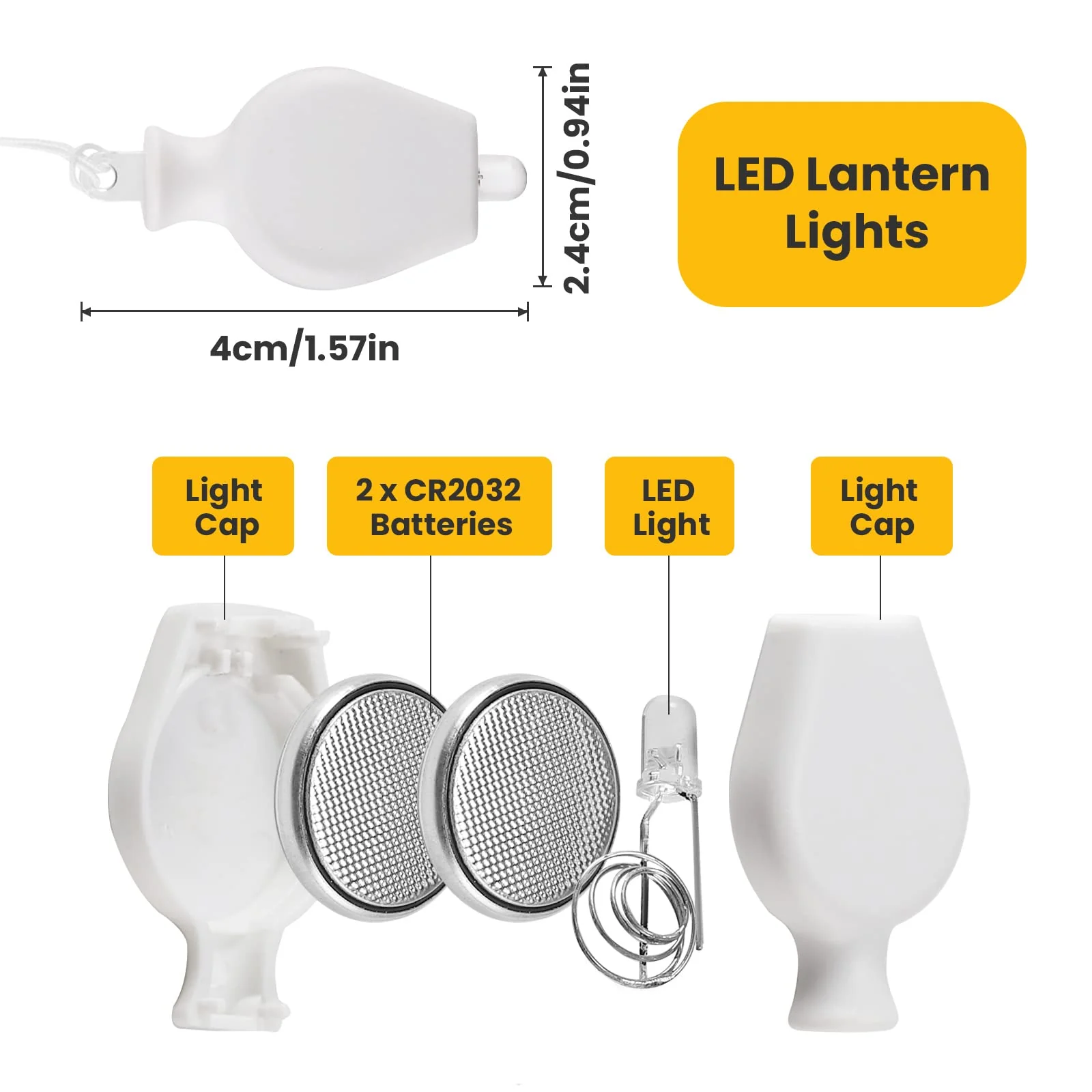 Yizhet 12 LED Balloon Lights, Warm White, for Wedding, Halloween, Christmas, Party Decoration, Lanterns and Balloons - Image 2