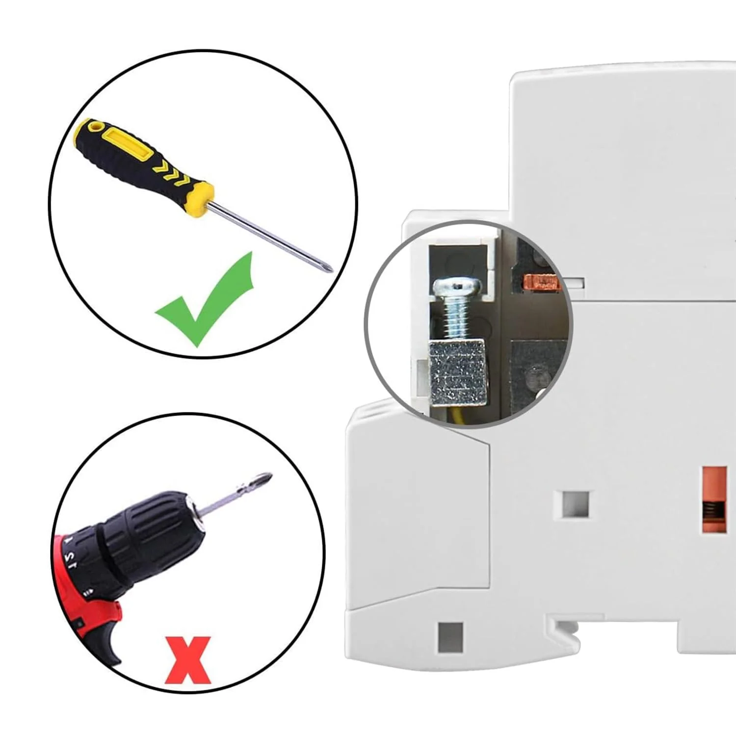 YJYUIU AC Contactor, 2-Pole, 25A, AC 220V/240V, 50/60Hz, DIN Rail 35mm (OCT25 2NO) OCT25 2NO - Image 4