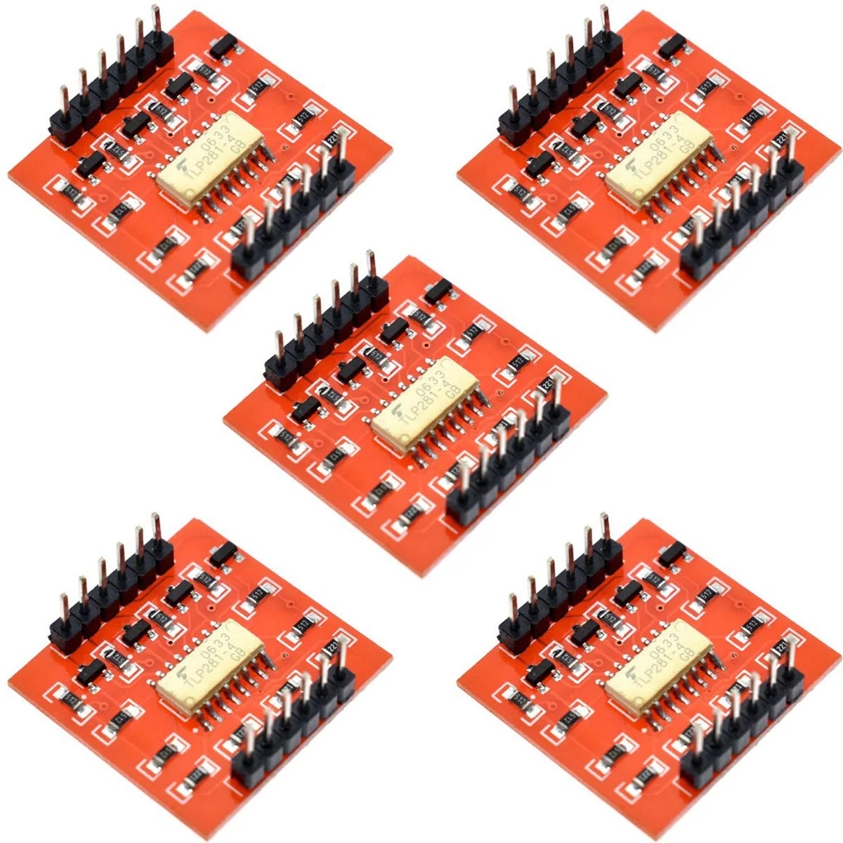 Youmile 5PACK Expansion Board TLP281 4 Channel 4CH Optocoupler IC Module For High and Low Optocoupler Isolation for Arduino Expansion Board