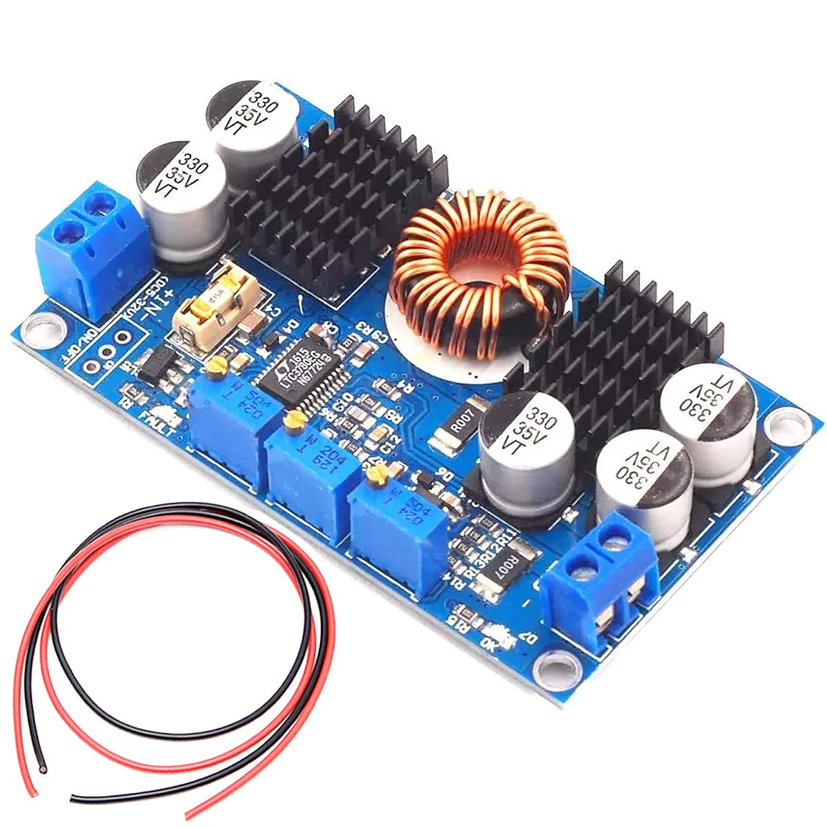 Youmile LTC3780 Boost Converter DC 5V-32V to 1V-30V 10A Constant Voltage Current Automatic Converter Step-Up Down Controller Charging Module with Cable