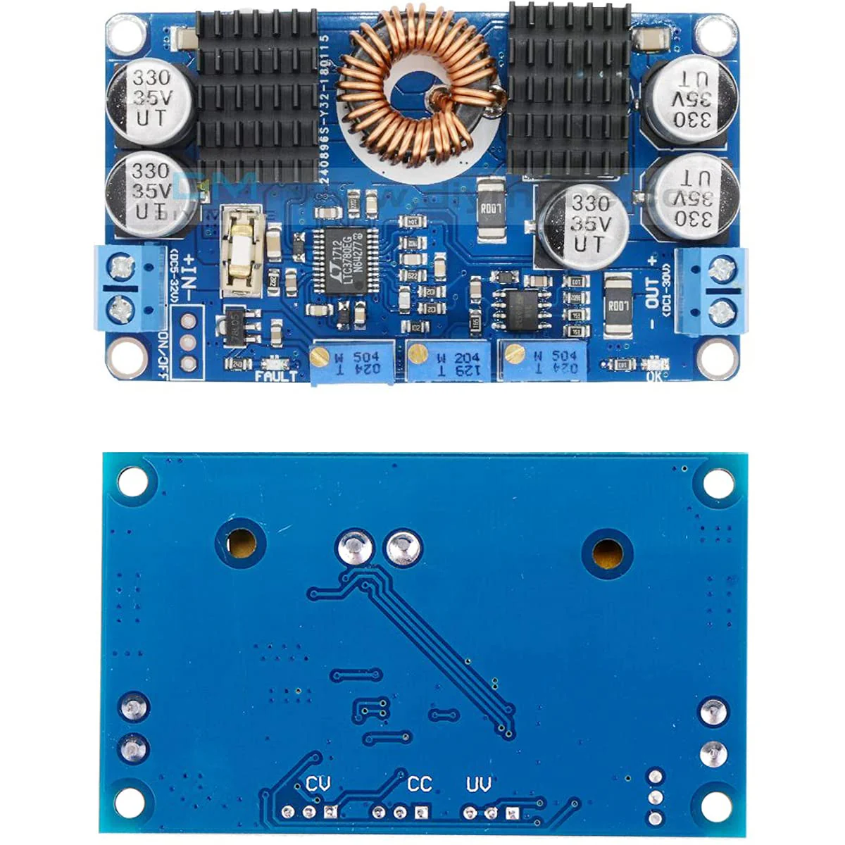 Youmile LTC3780 Boost Converter DC 5V-32V to 1V-30V 10A Constant Voltage Current Automatic Converter Step-Up Down Controller Charging Module with Cable - Image 3