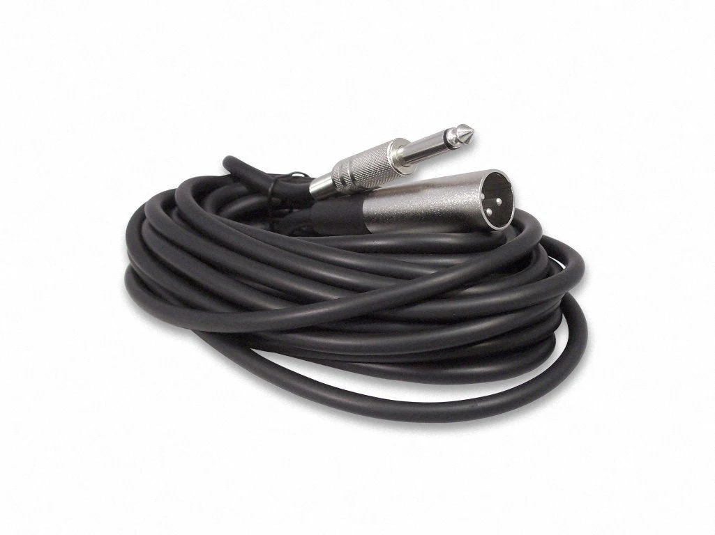 Your Cable Store 50 Foot XLR Male 3 Pin to 1/4" Mono Microphone Cable, Unbalanced 050 Ft